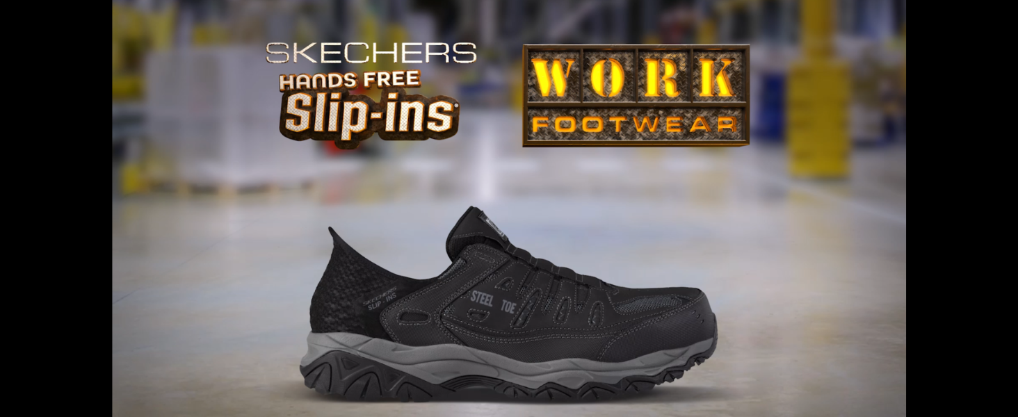 Skechers Hands Free Slip-in Cankton Faison Steel Toe Work Shoe Black 11.5 200211 Skechers Steel Toe Hands Free Slip-ins | Mercari main image 2