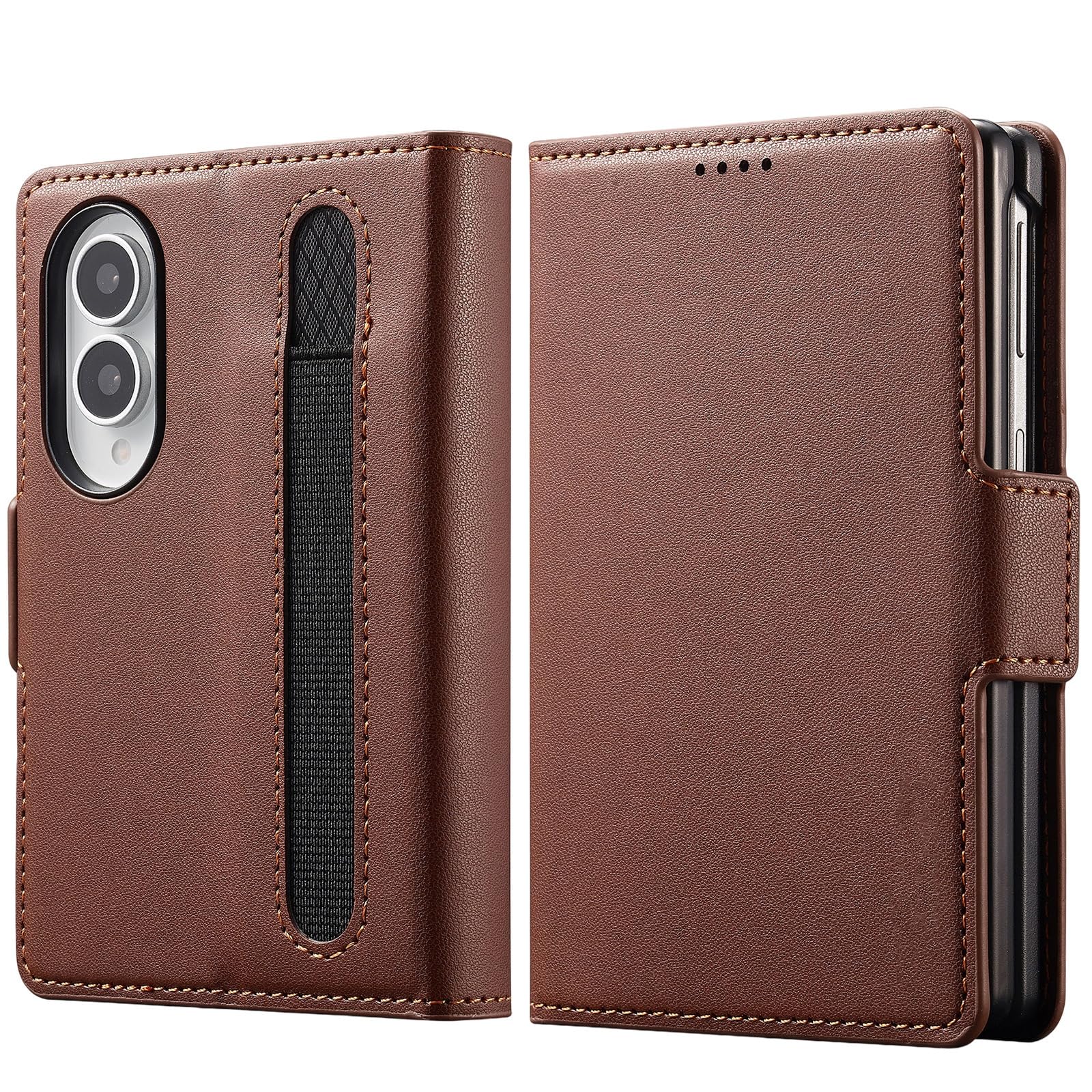 Portfel etui do Samsung Galaxy Z Fold 8, skóra vintage z klapką
