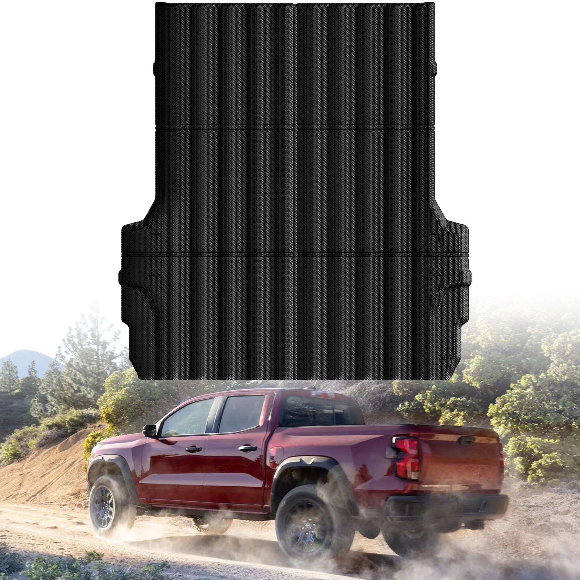 Truck Bed Mat Bed Liner Fit for Chevy Colorado/GMC Canyon 2023 2024 2025 2026 5FT Accessories, Vehicle Truck Bed Liner Custom Fit All Weather Protection TPE Pickup Car Bed Mat