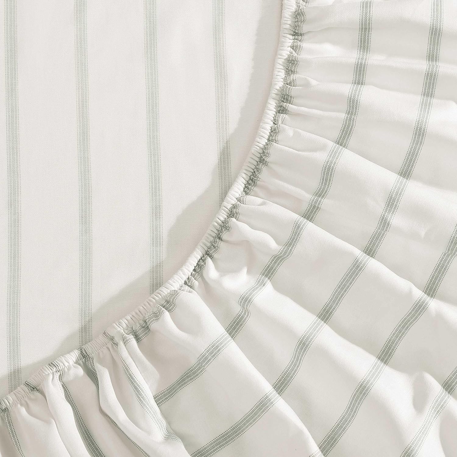 Tommy Bahama - Sheets, Luxurious Cotton Sateen Bedding with Matching Pillowcases, Smooth & Silky, Deep Pocket, Fully Elasticized (La Vida Stripe Green, King)