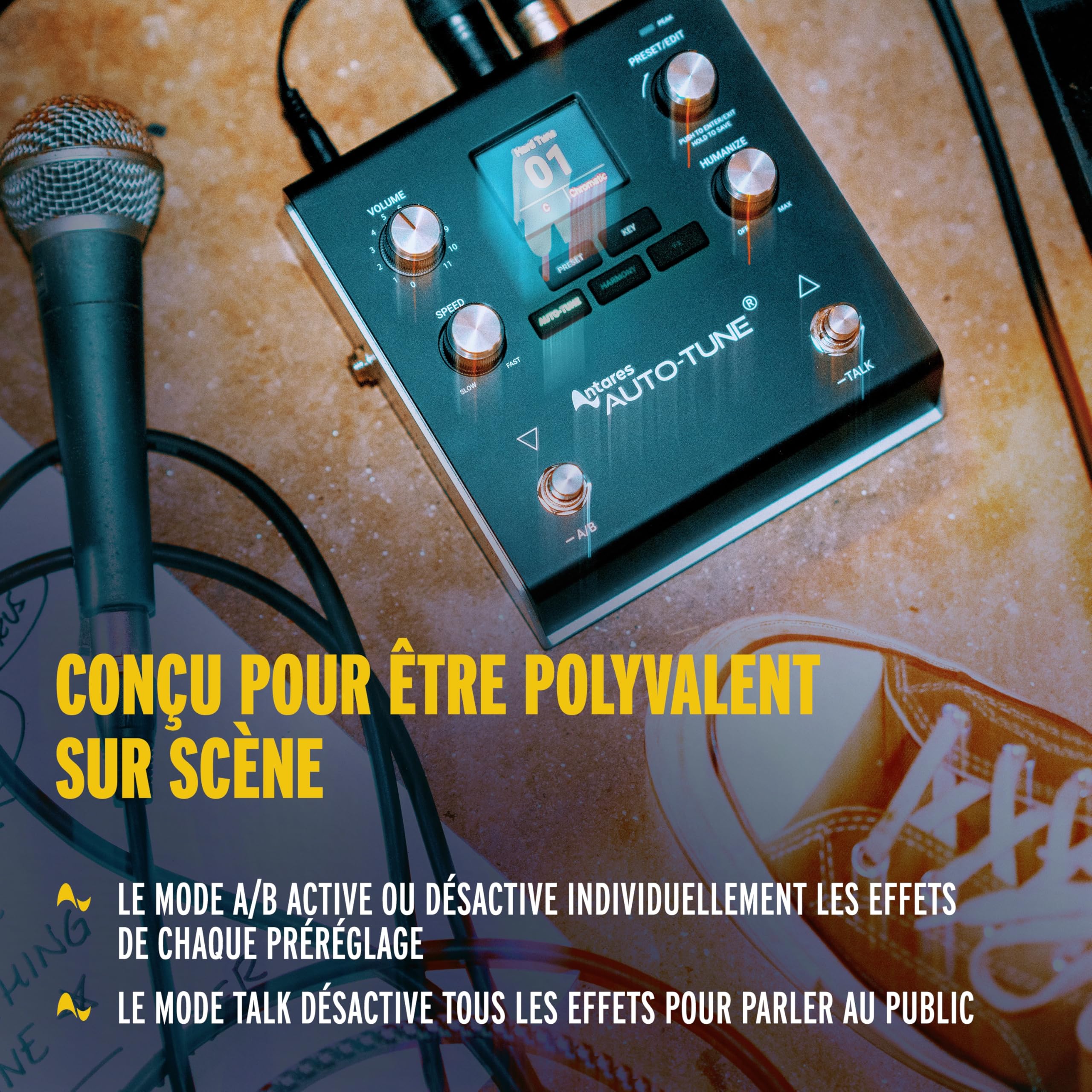 HeadRush VX5 - Pédale d'effets Vocaux avec Antares AutoTune, Correction de Tonalité en Temps Réel, Harmonie vocale, Entrées Guitare et Micro, Interface Audio