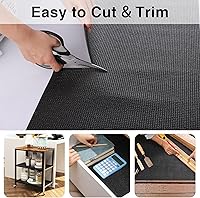 Vista 5 de PABUSIOR Forros de estante de espuma negra: 12 pulgadas x 16 pies, tapete antideslizante para cajones de caja de herramientas - 5 mm de espesor