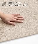 YIHOUSE Bath Mat Sets 2 Piece,Absorbent Quick Dry Bathroom Mat, Bath Mats for Bathroom Rugs Non Slip Washable Thin Bath Rug Fit Under Door,Light Beige