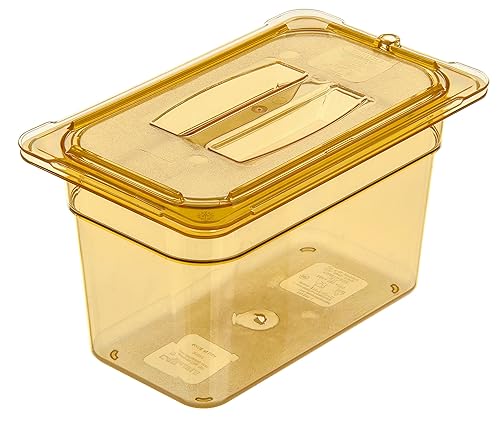 Miniatura 6 de Carlisle FoodService Products 10490U13 StorPlus - Tapa universal para bandeja de alimentos con mango de alto calor, tamaño cuarto, color ámbar