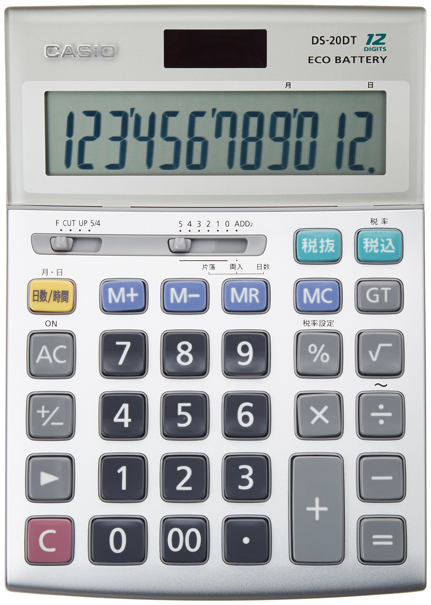 カシオ DS-20DC 本格実務電卓 12桁日数＆時間計算タイプ　デスクタイプ[DS20DCN] 返品種別A Amazon | カシオ 本格実務電卓 日数&時間・税計算 デスクタイプ 12桁