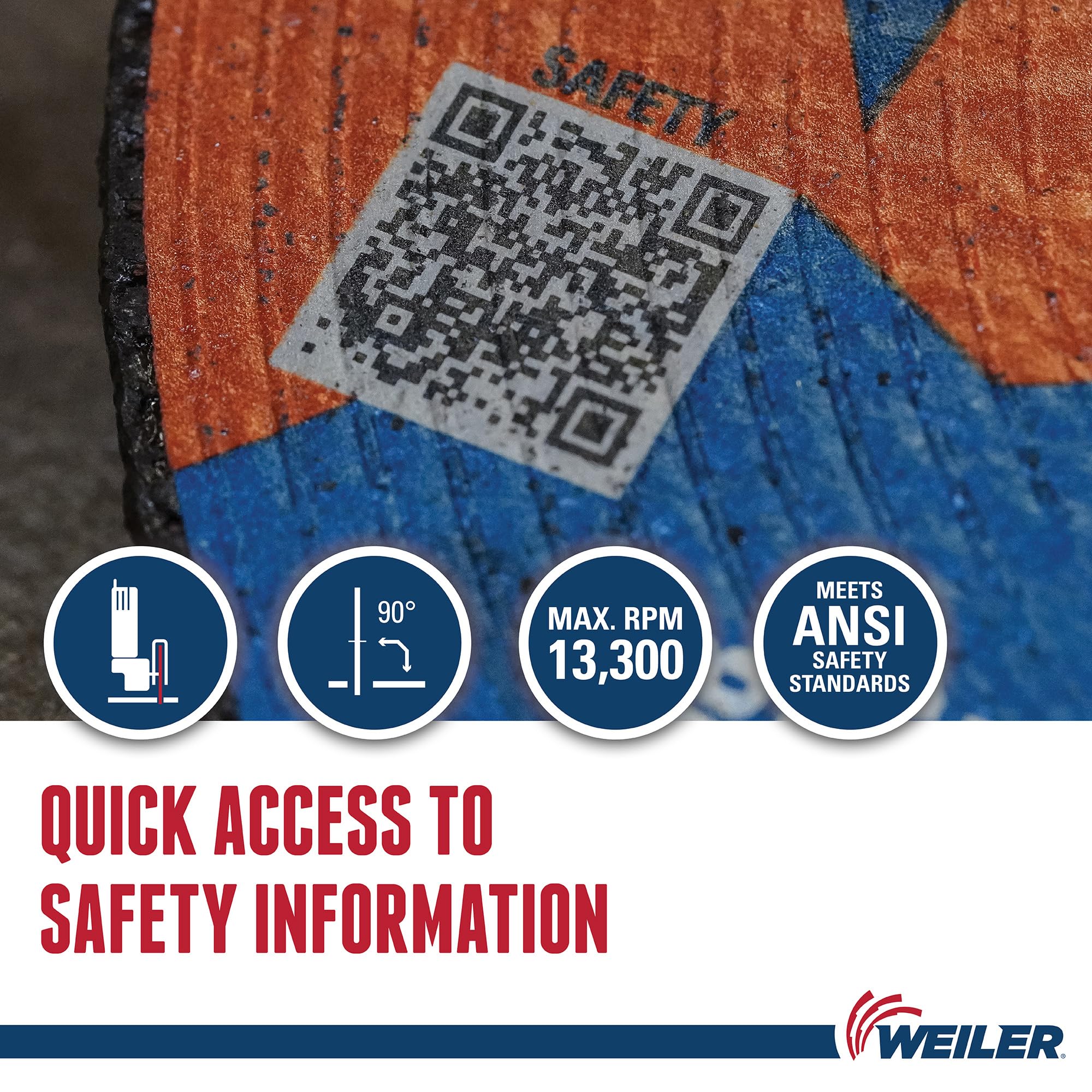 Weiler 58000 10-1/2" x 0,045" tygrys cyrkon typ 1 cienka tarcza tnąca, Z60T, 7/8" A.H. (opakowanie 25)