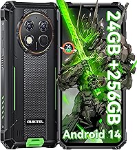 OUKITEL G1 Rugged Smartphone Unlocked - 24+256GB/1TB Android 14 Rugged Cellphones, 6.52” HD Display IP68/IP69K 10600mAh Ba...