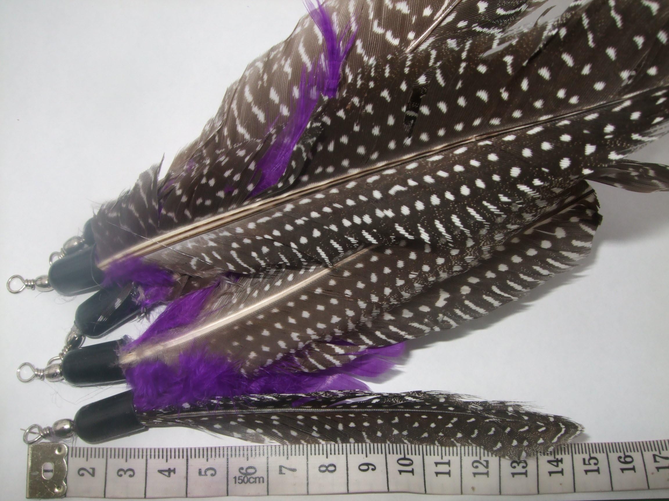 kitten toy feather refill replacement, fits Da Bird Frenzy and other rod teaser dangler wands(4 feathers)