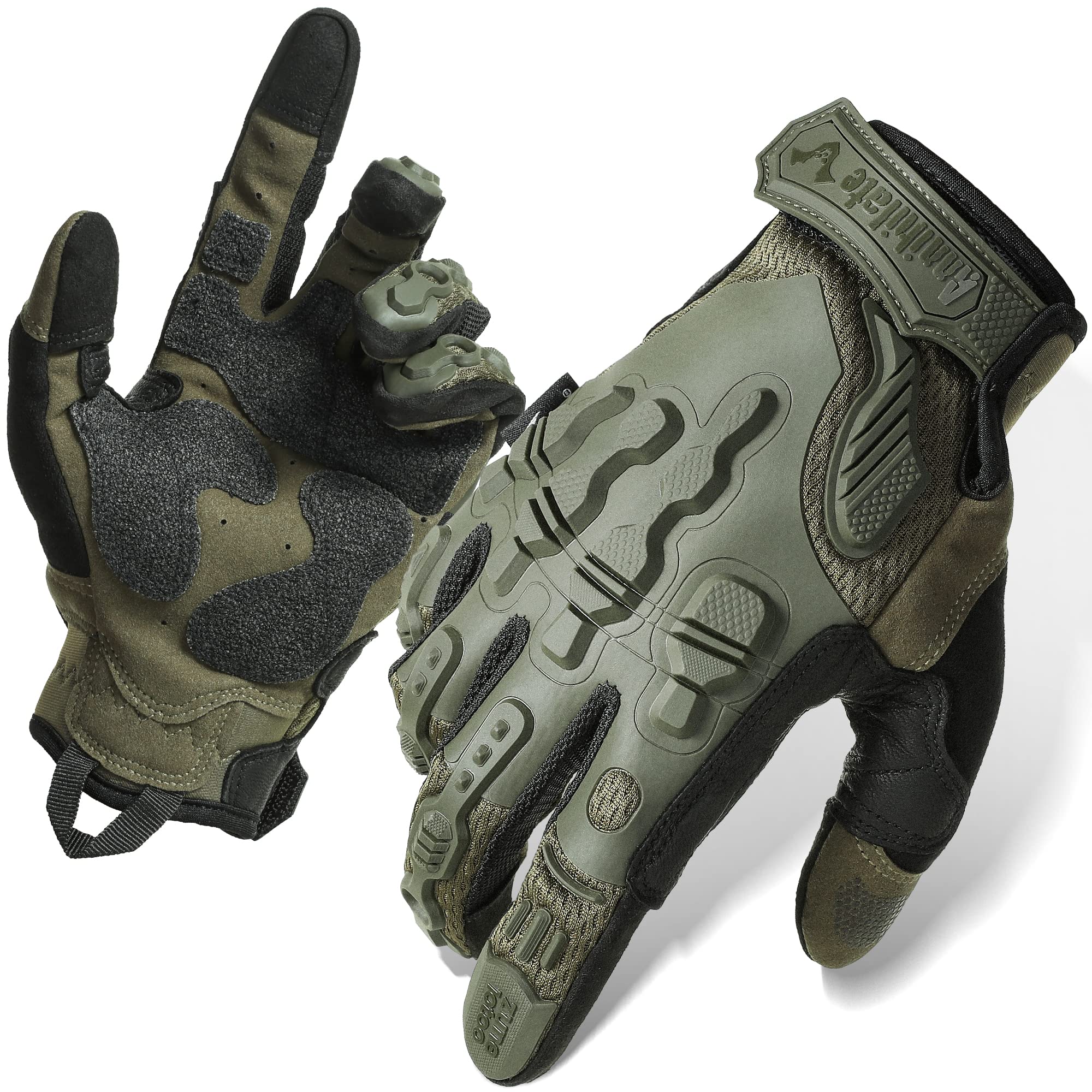 Zune Lotoo Gants Tactique Militaire, Gants Moto Respirants Compatibles avec Écran Tactile pour Homme Femme, Gants Kevlar Airsoft Militaire Anti Coupure pour Paintball Airsoft Motocross Randonné