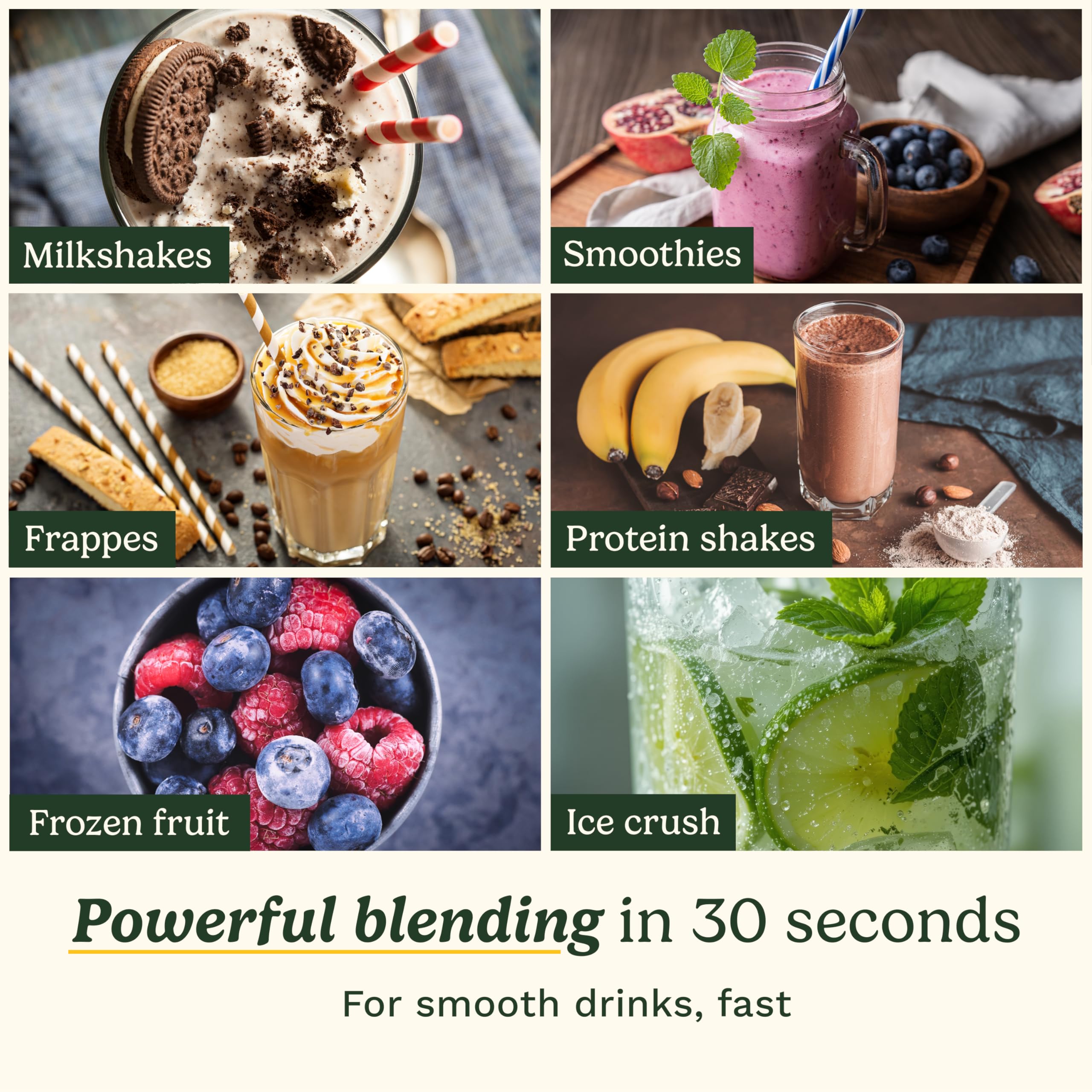 Cuisinart Blast & Go - Licuadora portátil | Sin cable, recargable USB-C | Taza de viaje sin BPA | Motor de 20.000 RPM | 2 presetes: Mezcla y batidos, batidos de proteínas, hielo triturado, frutas