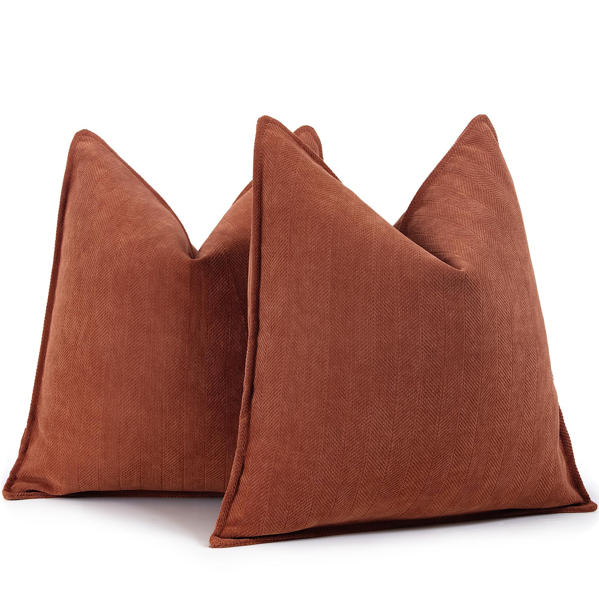 ZWJD Beige Kissenbezug, 2er Set Chenille-Kissenbezügen Sofa Zierkissenbezüge mit elegantem Design, weiche und luxuriöse dekorative Dekokissen für Couch, Bett und Heimdekoration