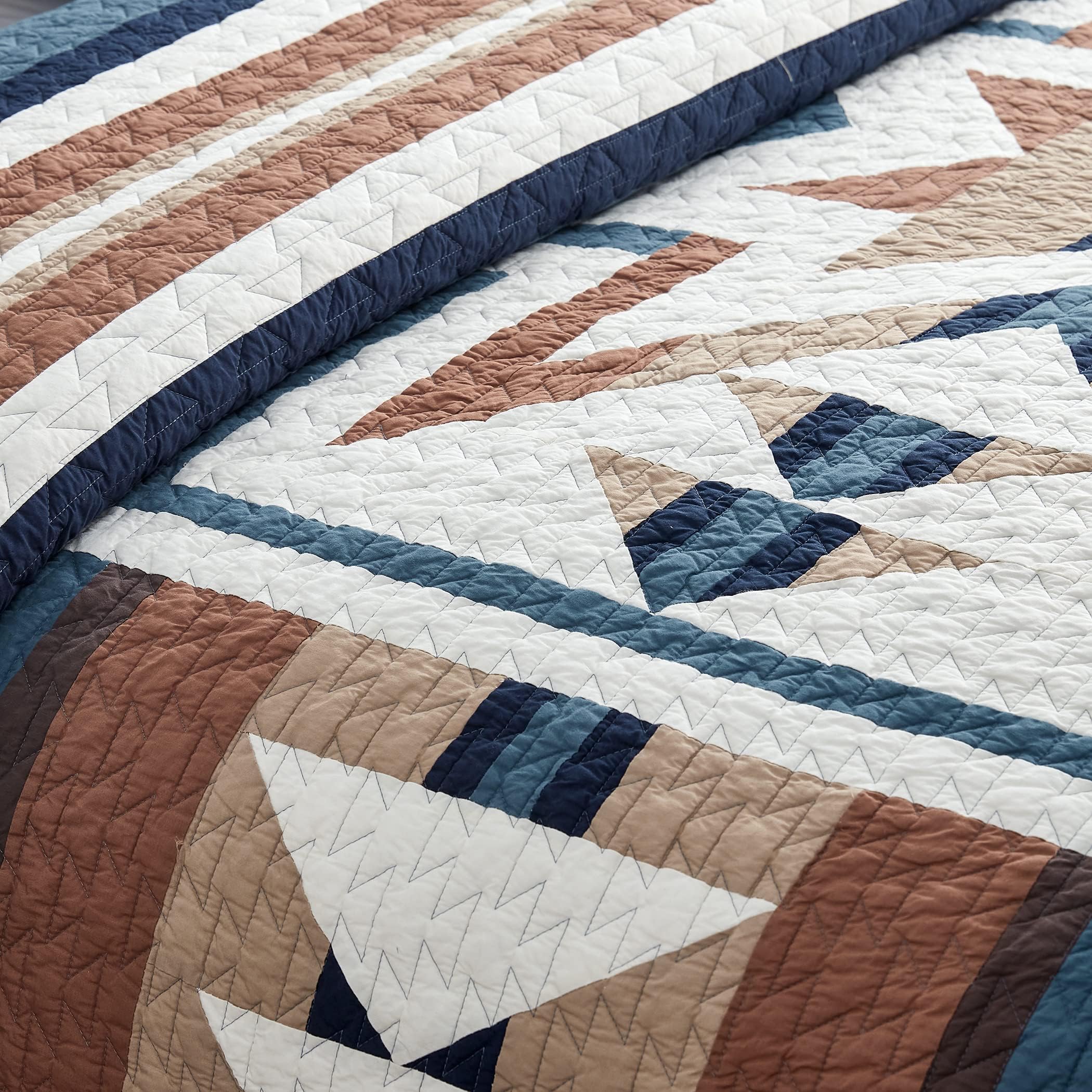 Amazon.co.jp: Pendleton シルバー シティ キング 掛け布団セット 幾何