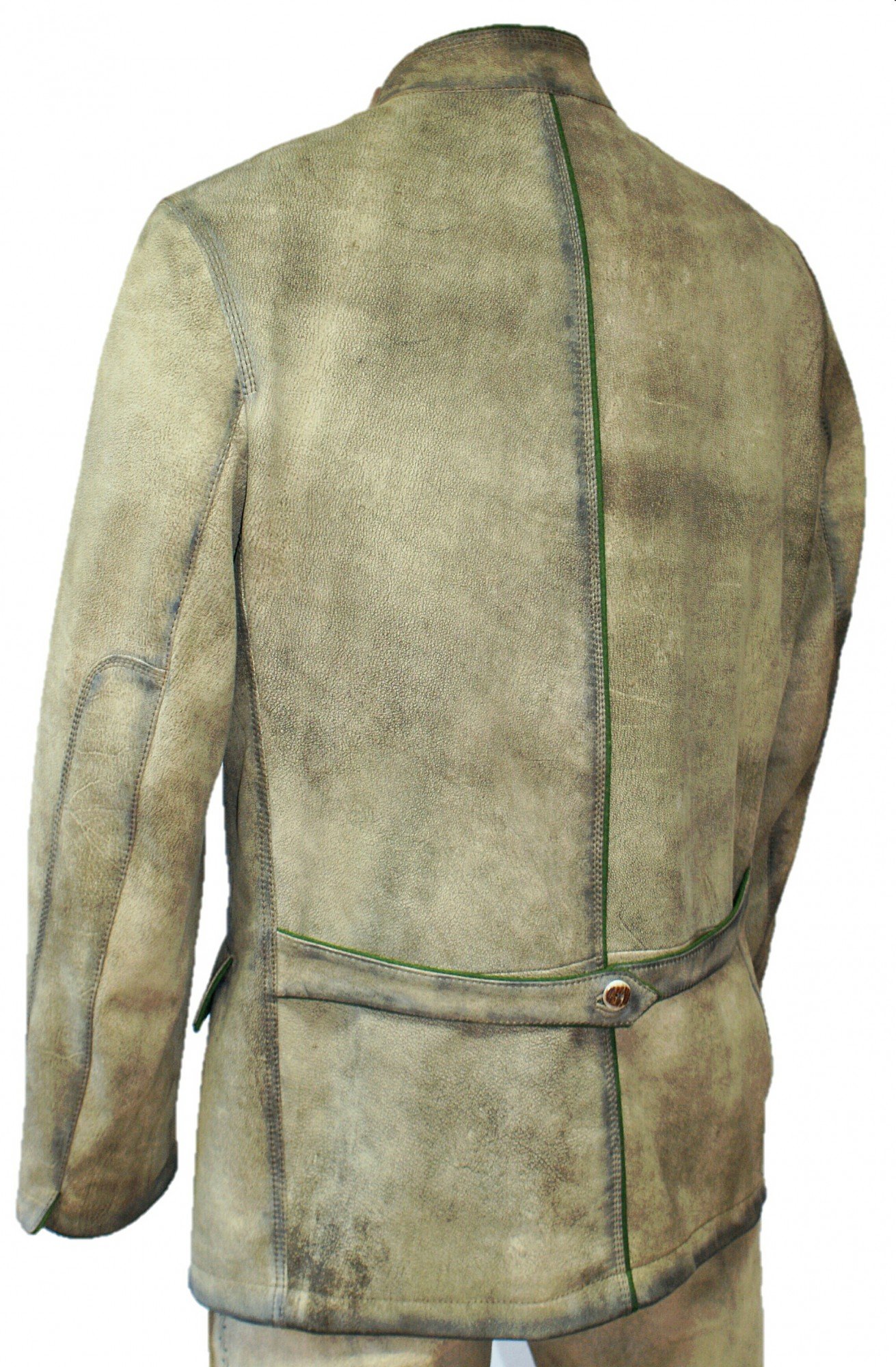 Maddox Lederjacke Trachtenjacke Sakko Jacke Trachtenjanker Leder Trachtenlederjacke Trachtensakko mit Antik-Patina in edler Hirschleder-Optik für Herren Ledersakko mit echten Hirschhorn-Knöpfen