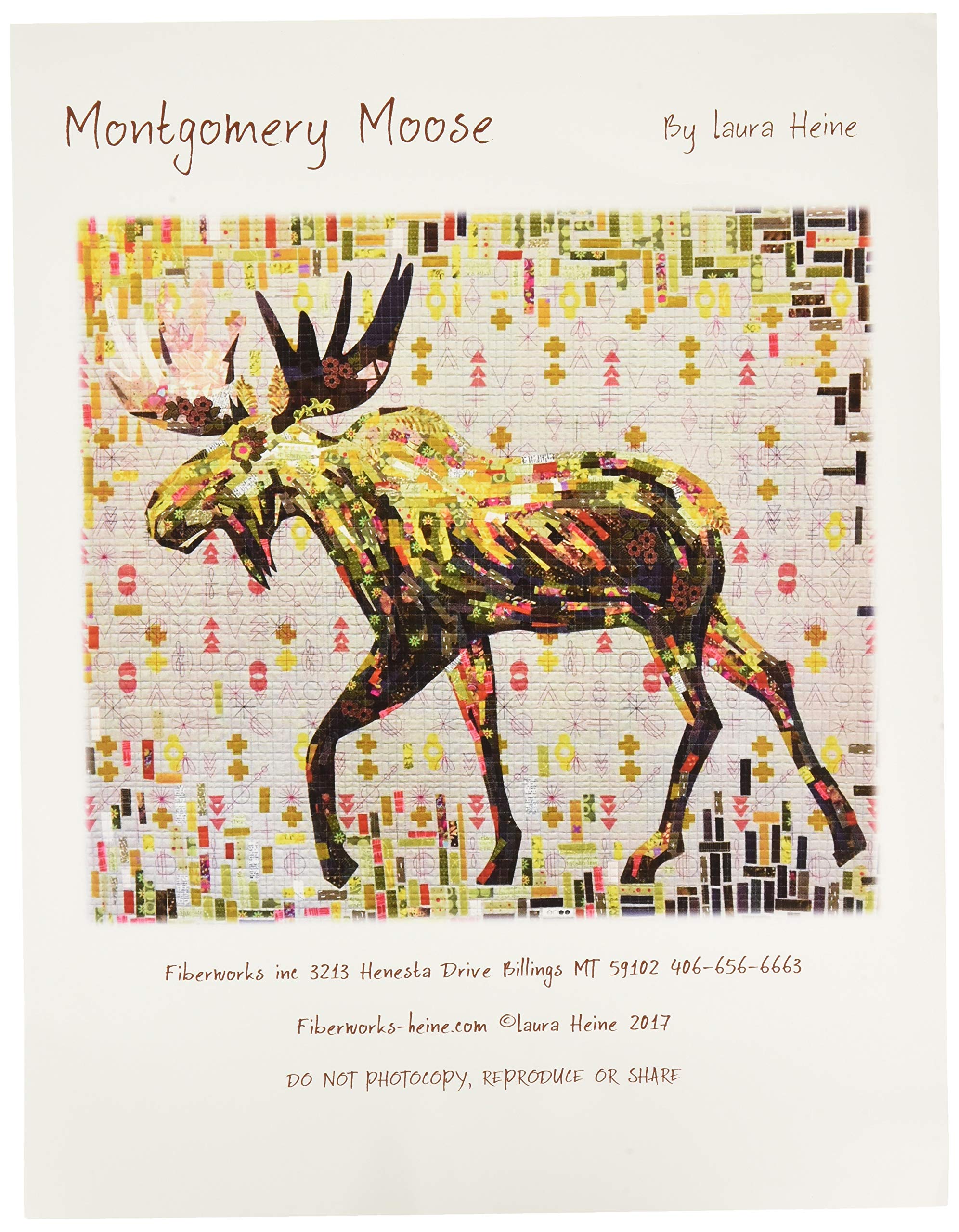 Montgomery Moose Collage Wall Hanging Quilt Pattern by Fiberworks