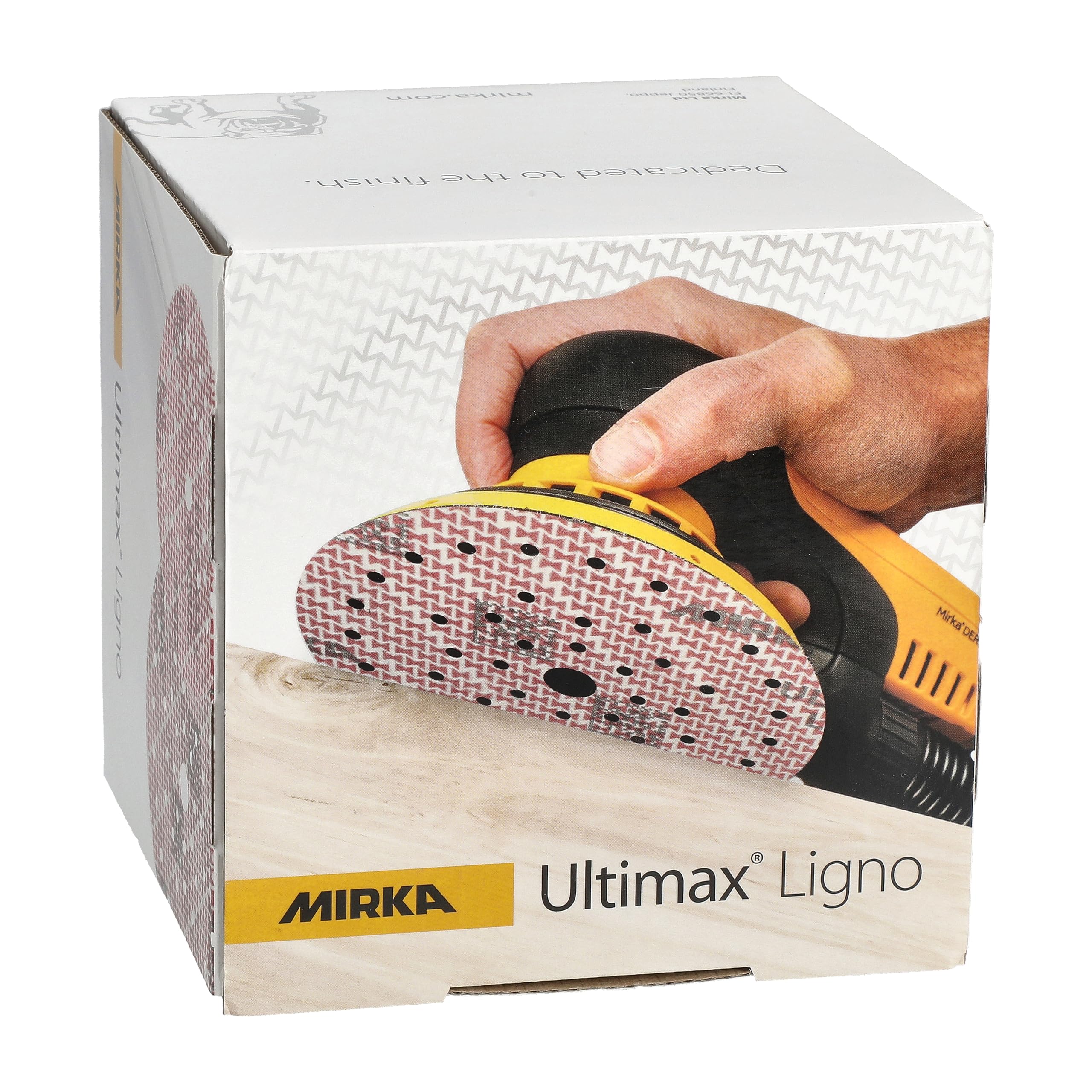Mirka - tarcze szlifierskie - Ultimax Ligno 125 mm rzep Multifit | Tarcze szlifierskie do drewna z multiperforacją kompatybilne z szlifierkami mimośrodowymi i oscylacyjnymi rzep Multifit