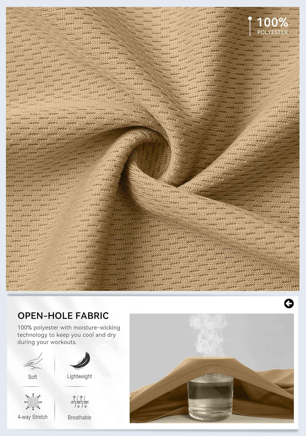 G Gradual Men's Sweatpants with Zipper Pockets Lightweight Mesh Athletic Pants for Men Open Bottom Workout Gym Running - Image 3