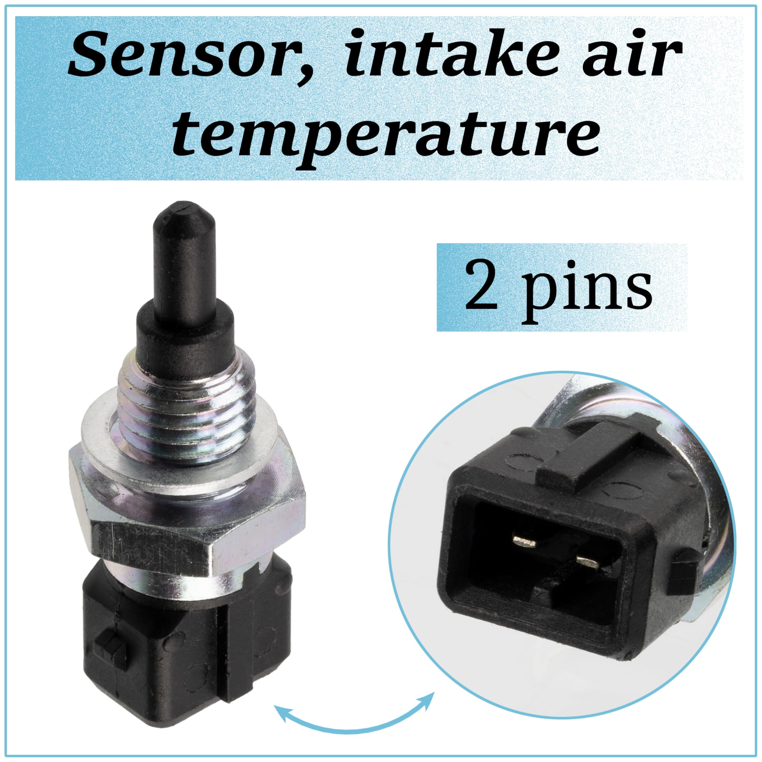 Sensore Temperatura Aria Aspirata AERZETIX - Compatibile Con VW, Audi, Seat | M12 X 1.5 | 2 Pin | Sostituto OE 046 905 379 - Foto 10