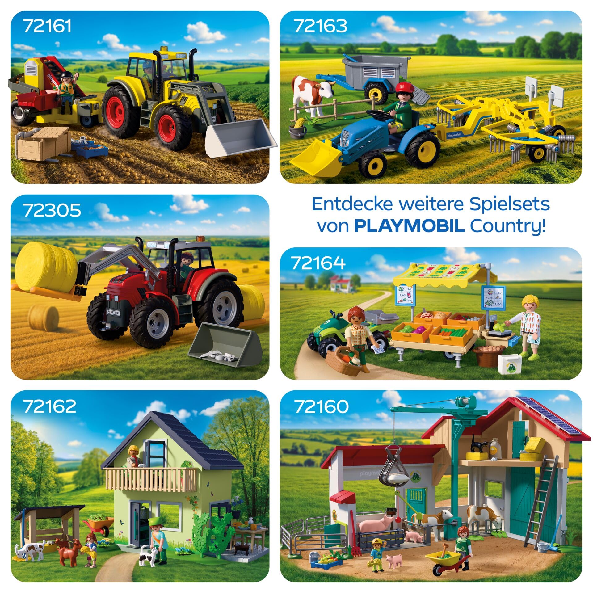 PLAYMOBIL | Country | Bauernhaus | Wohnhaus mit Balkon, Küche, Betten, Tieren & umfangreichem Zubehör | Für Kinder ab 4 Jahren | 72162