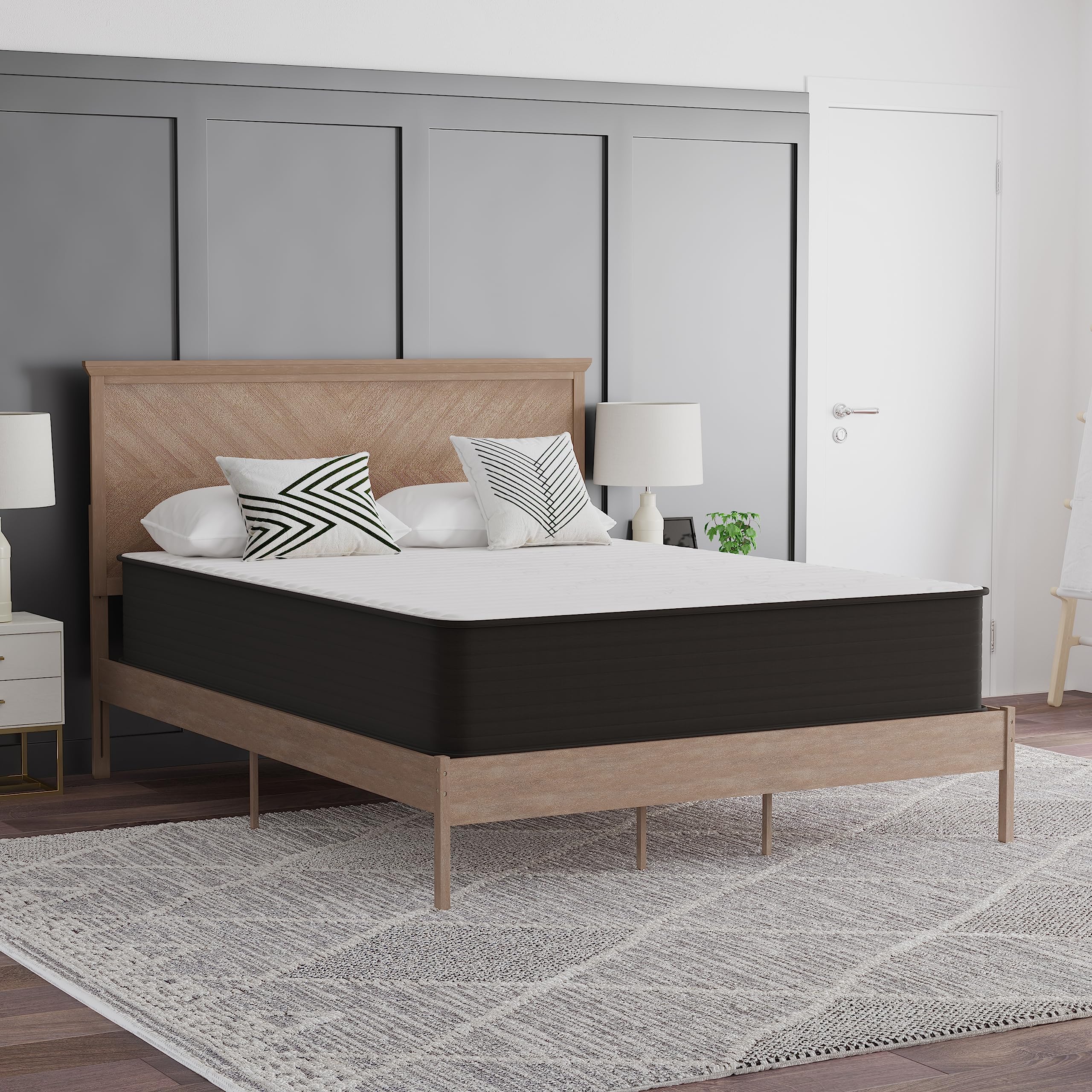 Amazon.com: EMMA + OLIVER Drift 12 Inch Hybrid Mattress, High