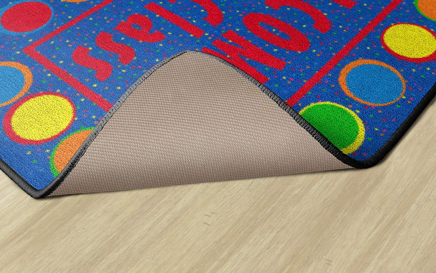 Flagship Carpets Childrens Multicolor Welcome Mat for Classroom or Kids Home School Room, Kids Room and Playroom or Entryway Rug, 2' x 3', Spots