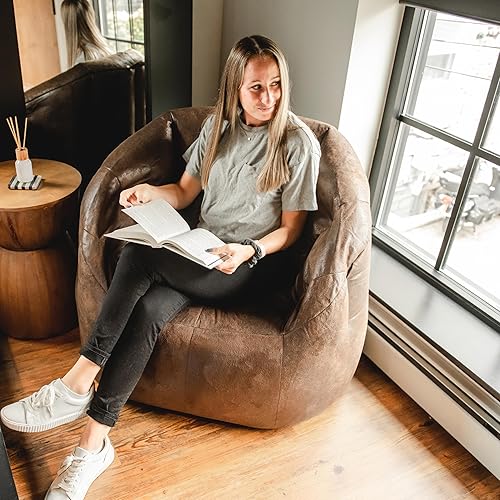 Miniatura 11 de Big Joe Milano Outdoor - Puf para exteriores, color blanco marino Cuero Montana Negro,Smartmax negro,Caribou,Carmel Montana Cuero,Blazer de