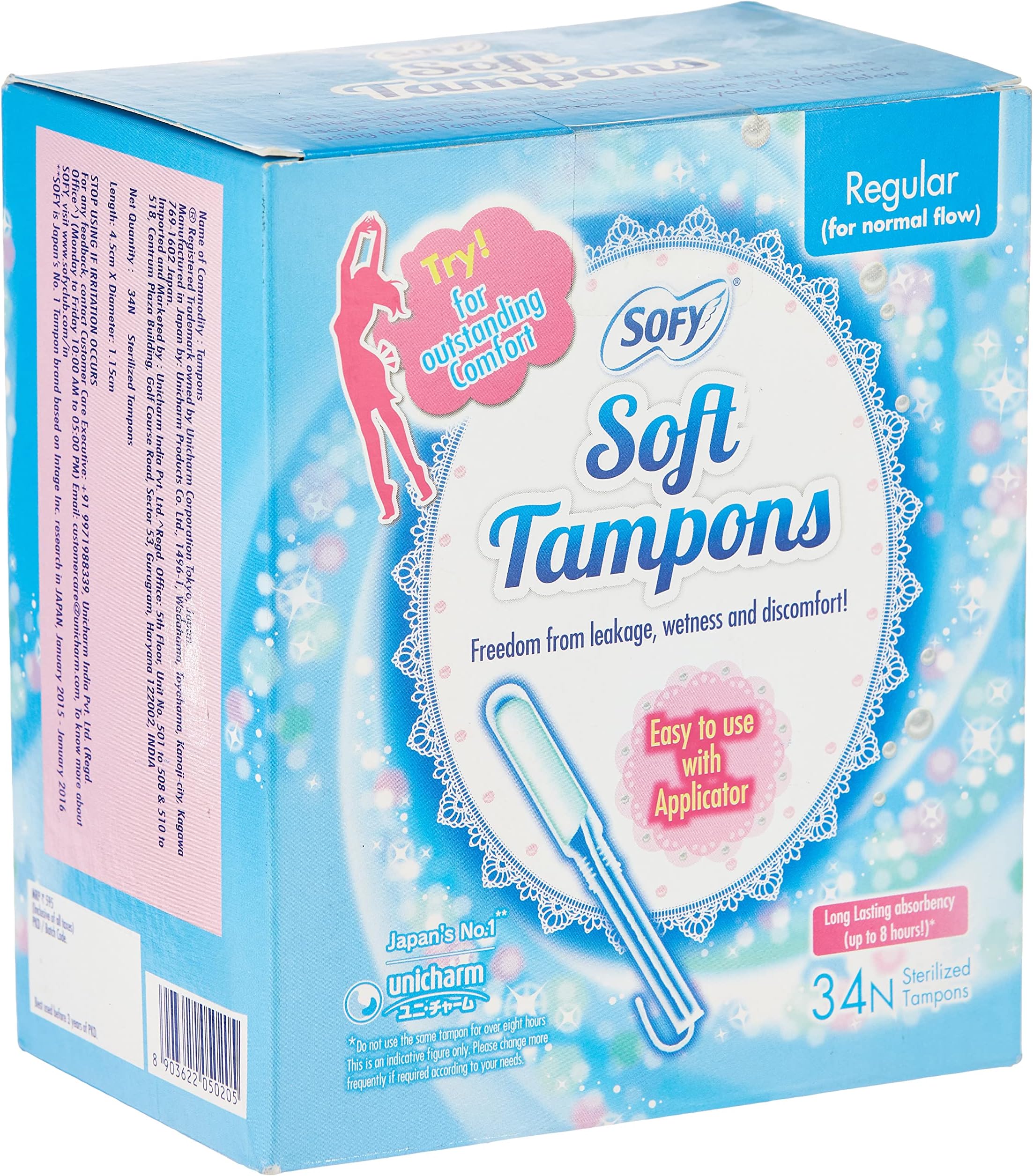 Soft Tampons - 34 Pieces (Regular)