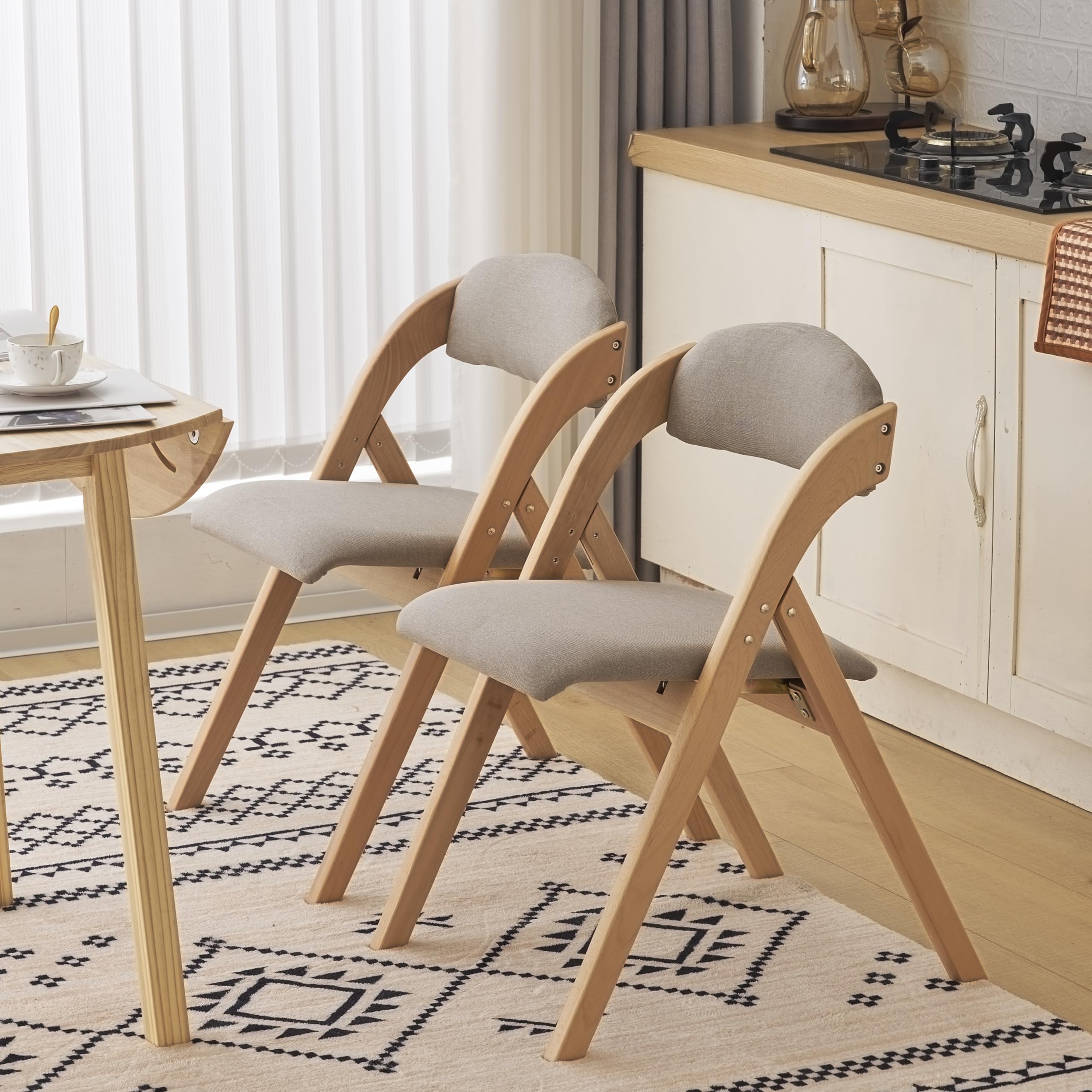 Amazon.com: Karl home Folding Dining Chairs, Stackable Dining