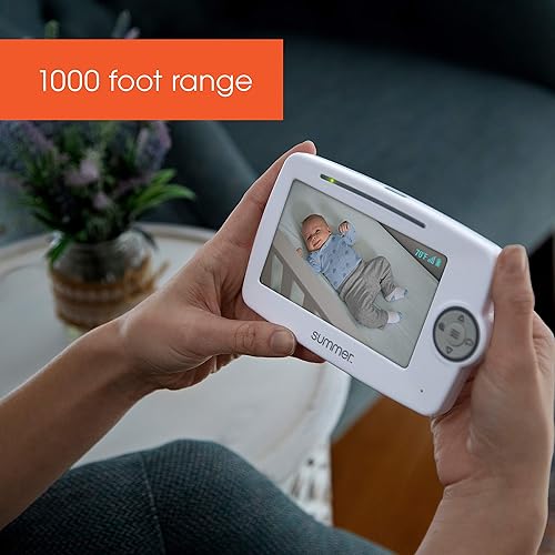 Miniatura 7 de Summer LookOut Duo - Monitor de bebé con video LCD de 5 pulgadas 2 cámaras  Monitor de bebé con zoom digital con rango de 1000 pies  Cuenta con