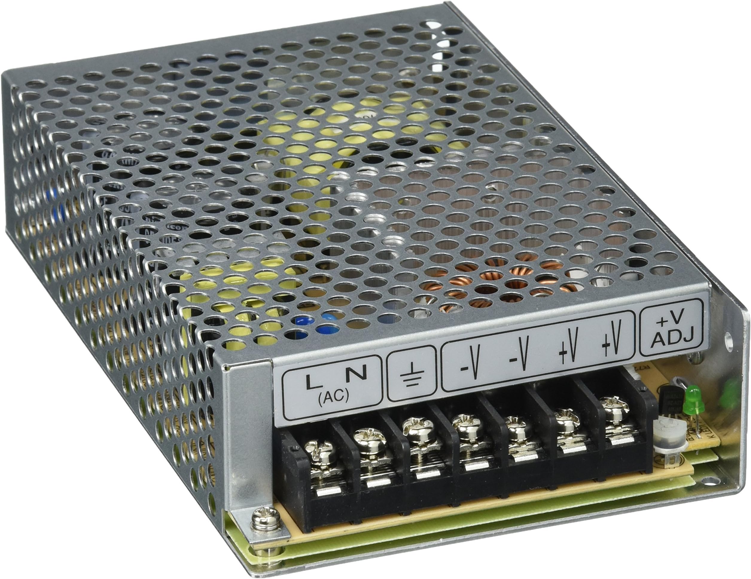 Mean Well RS-100-24 Enclosed Switching AC-to-DC Power Supply, Single Output, 24V, 0-4.5A, 108W, 1.5" H x 3.8" W x 6.3" L