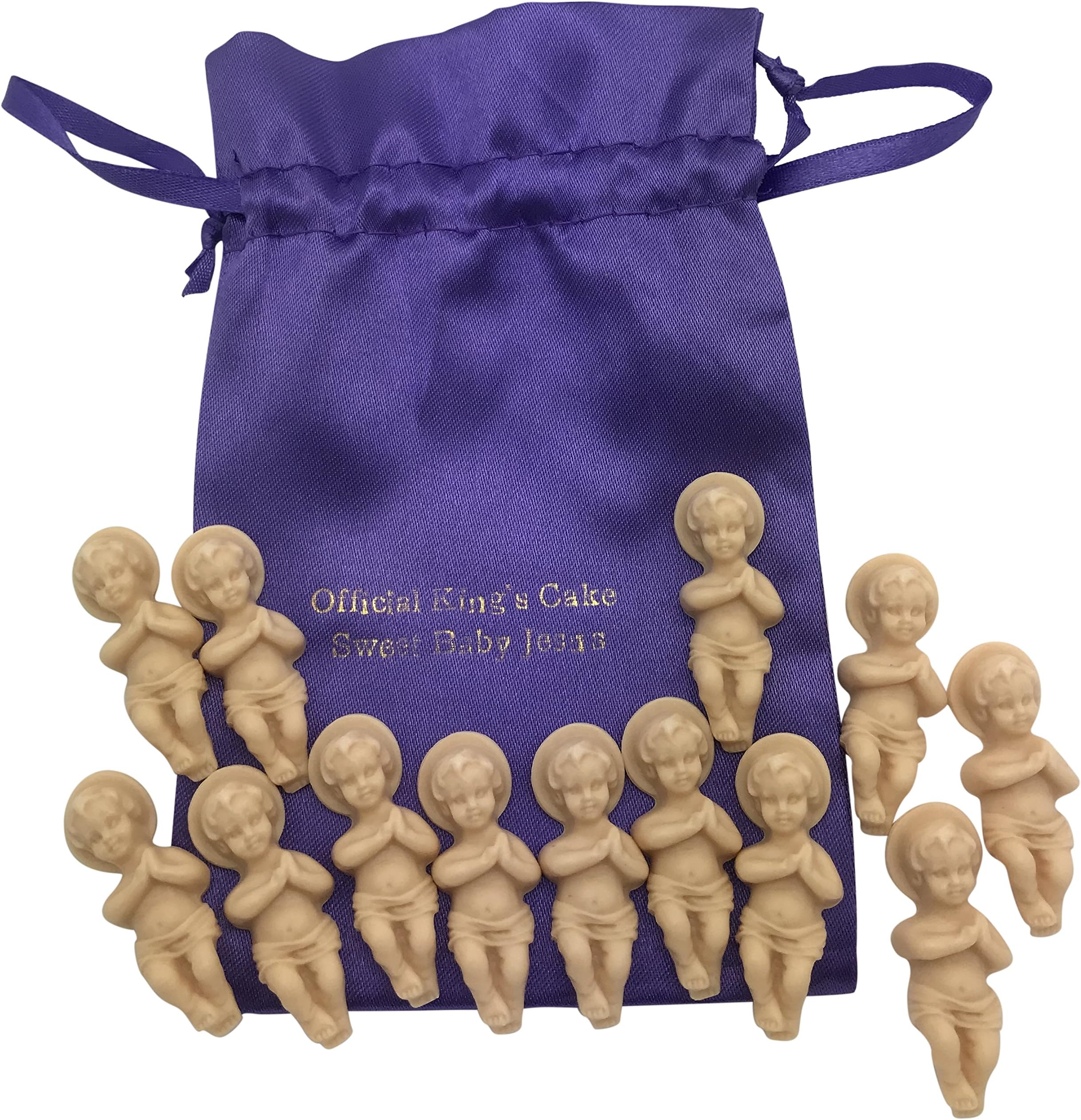King Cake Babies Bakers Dozen Set with Gift Bag and 13 Sweet Baby Jesus Figurines