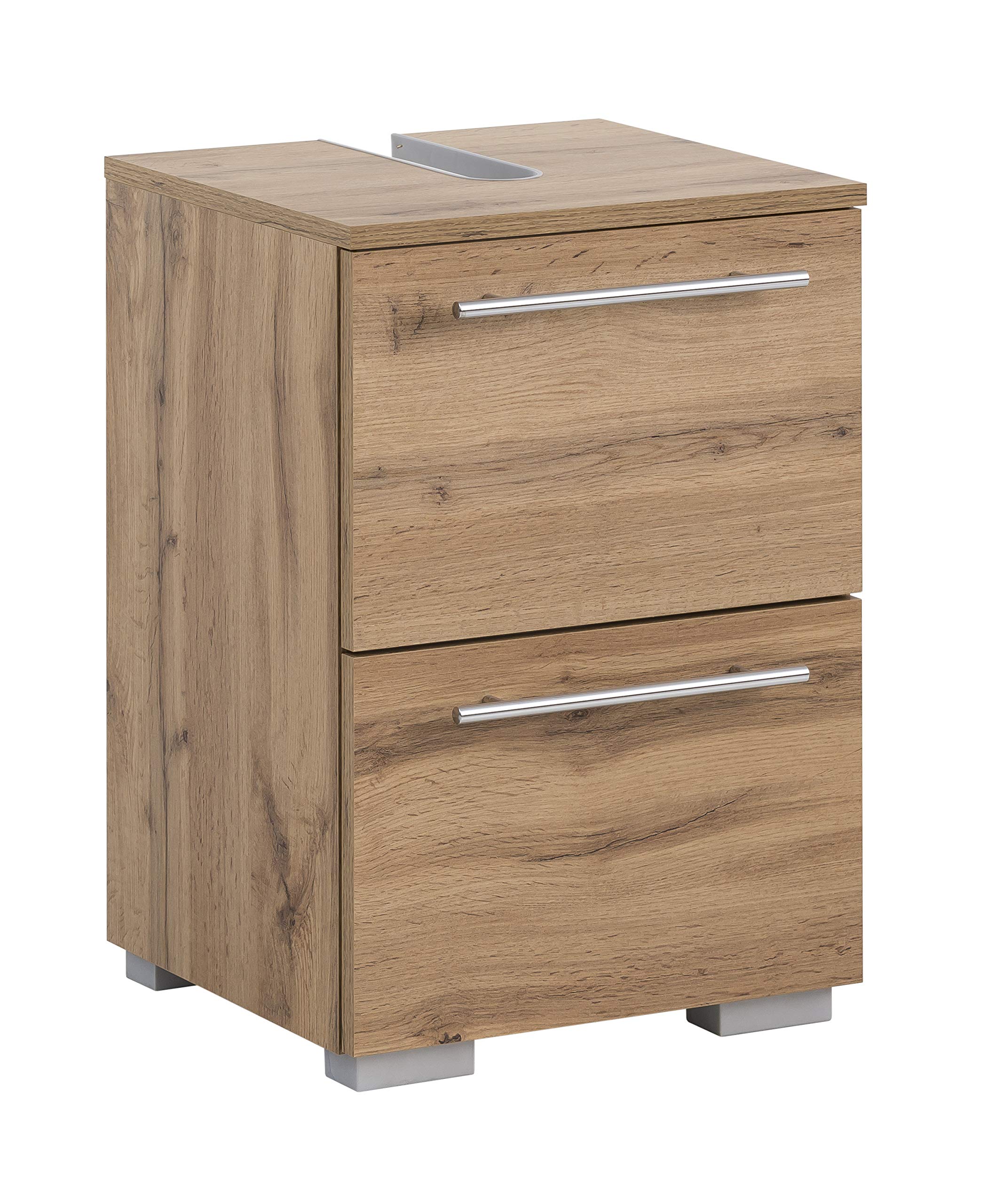 Schildmeyer Waschbeckenunterschrank Carlos 148584, eiche landhaus Dekor, 40,2 x 59,1 x 35 cm