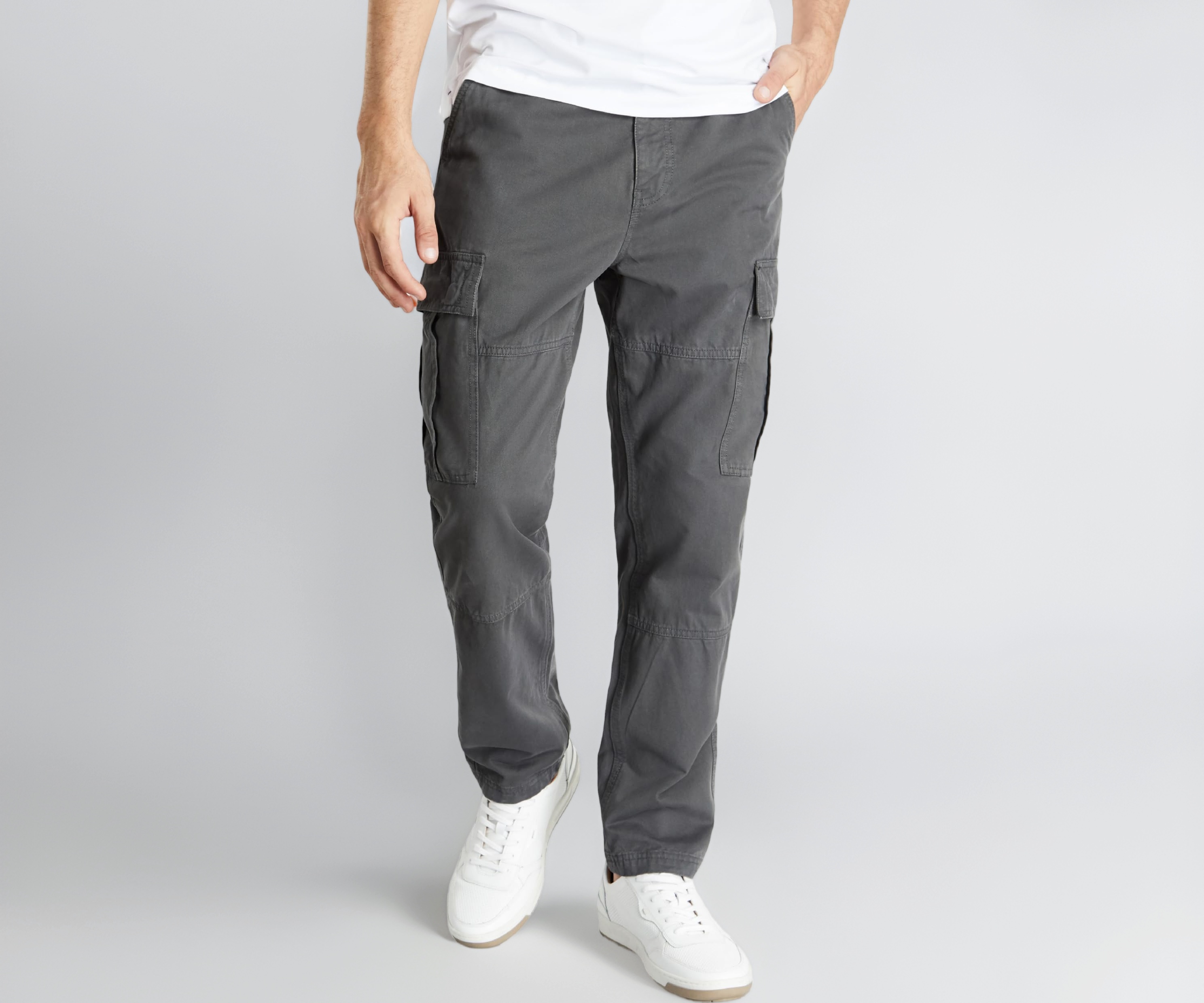Symbol Premium Men's Regular Fit Washed Cargo Pants