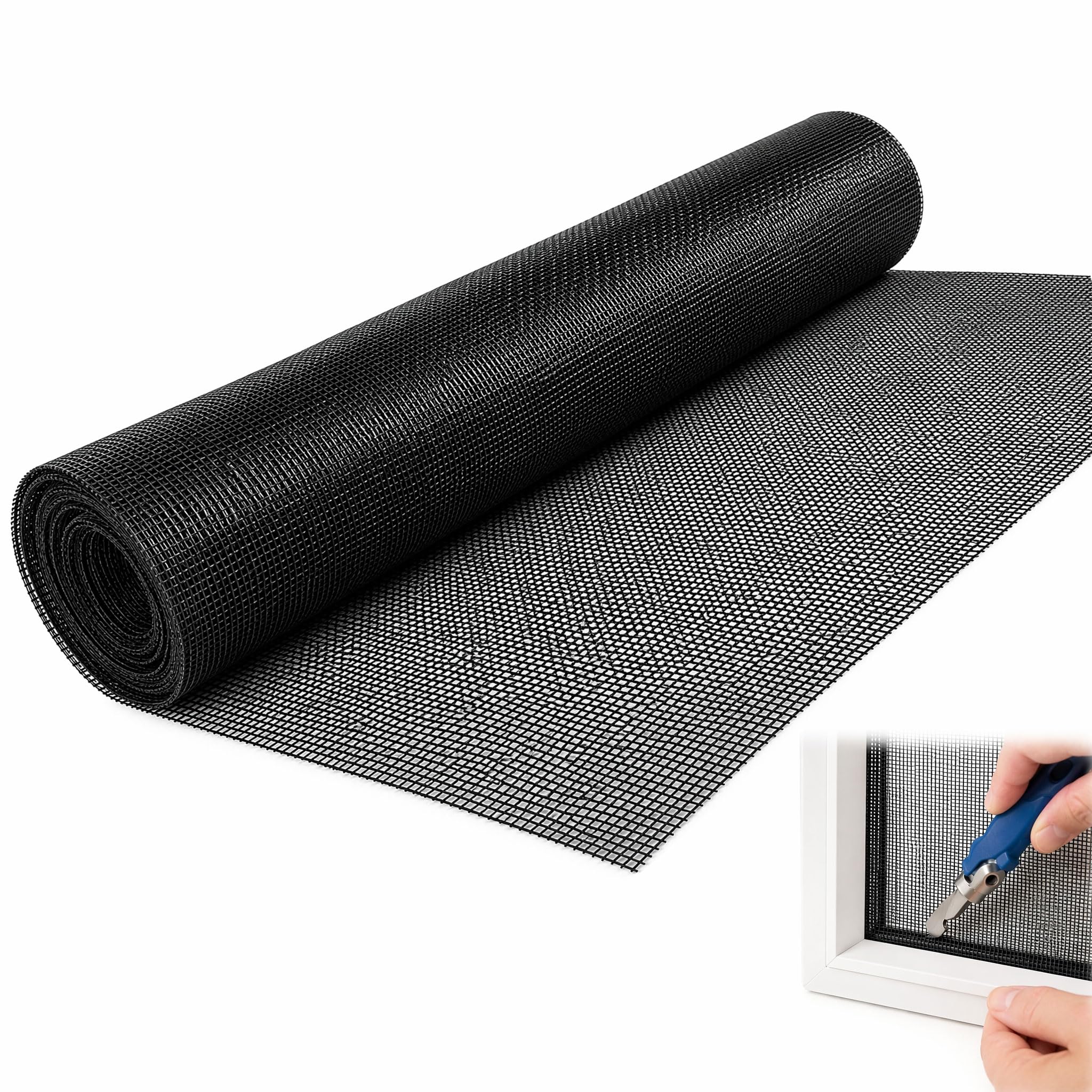 Fly Screens for Windows, Fly Mosquito Net 120x300mm Insect Mesh