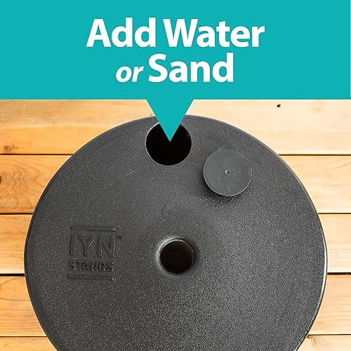 Miniatura 3 de Soporte de poste de luz para exteriores (paquete de 2) - 9.5 pies, negro, resistente con base de tanque independiente para césped, patio, terraza, 2