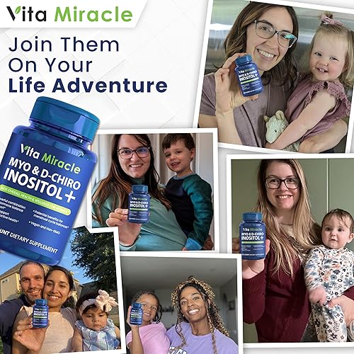 Miniatura 7 de Suplemento de inositol Myo-Inositol y D-Chiro Inositol 120 cápsulas 2000mg Relación 401 Mezcla de alta potencia de mio y D Chiro inositol - Balance