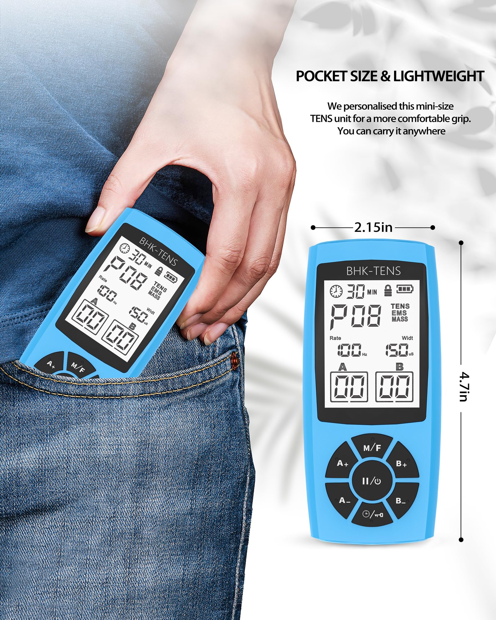 Macchina ricaricabile dello stimolatore di TENS&EMS per sollievo dal dolore, KRES1080-blue