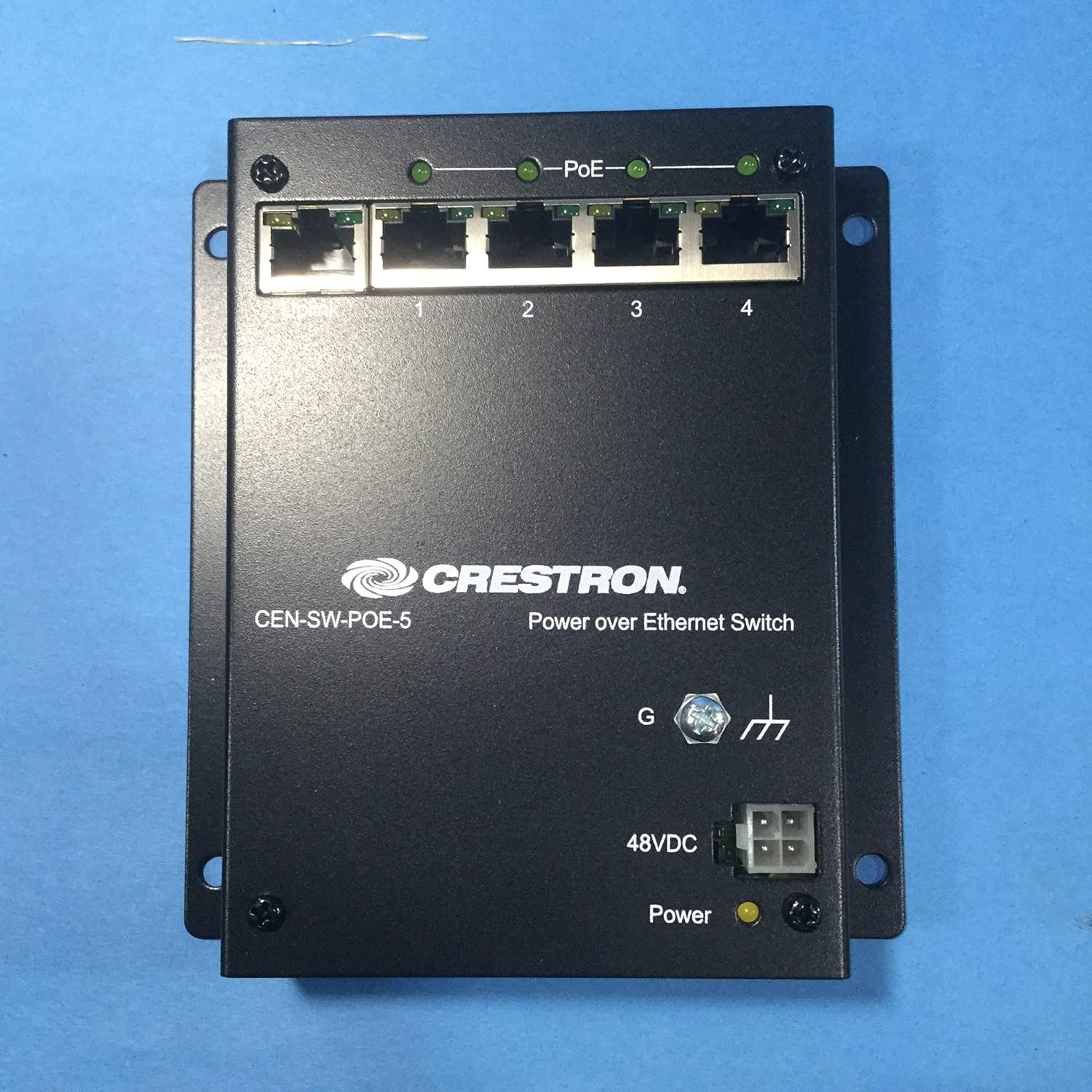 CRESTRON CEN-SW-POE-5 (6506450), 1.25 AMP @ 48 VDC, 100-240 VAC, 50/60 HZ, 5-Port, Power ETHERNET, Surface-MOUNTABLE, Switch