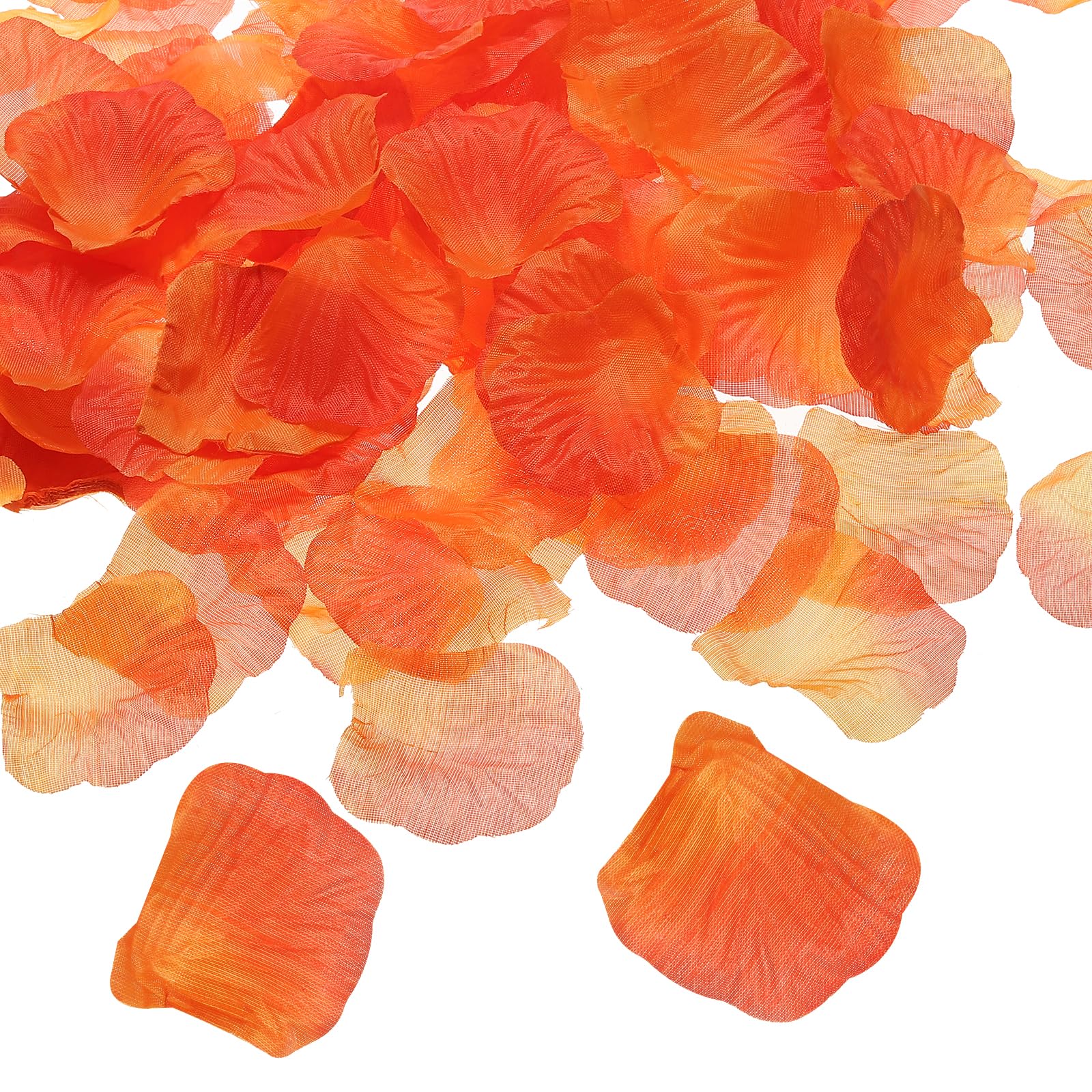 Pétales de rose artificiels en soie PATIKIL orange pour décoration de table et événement
