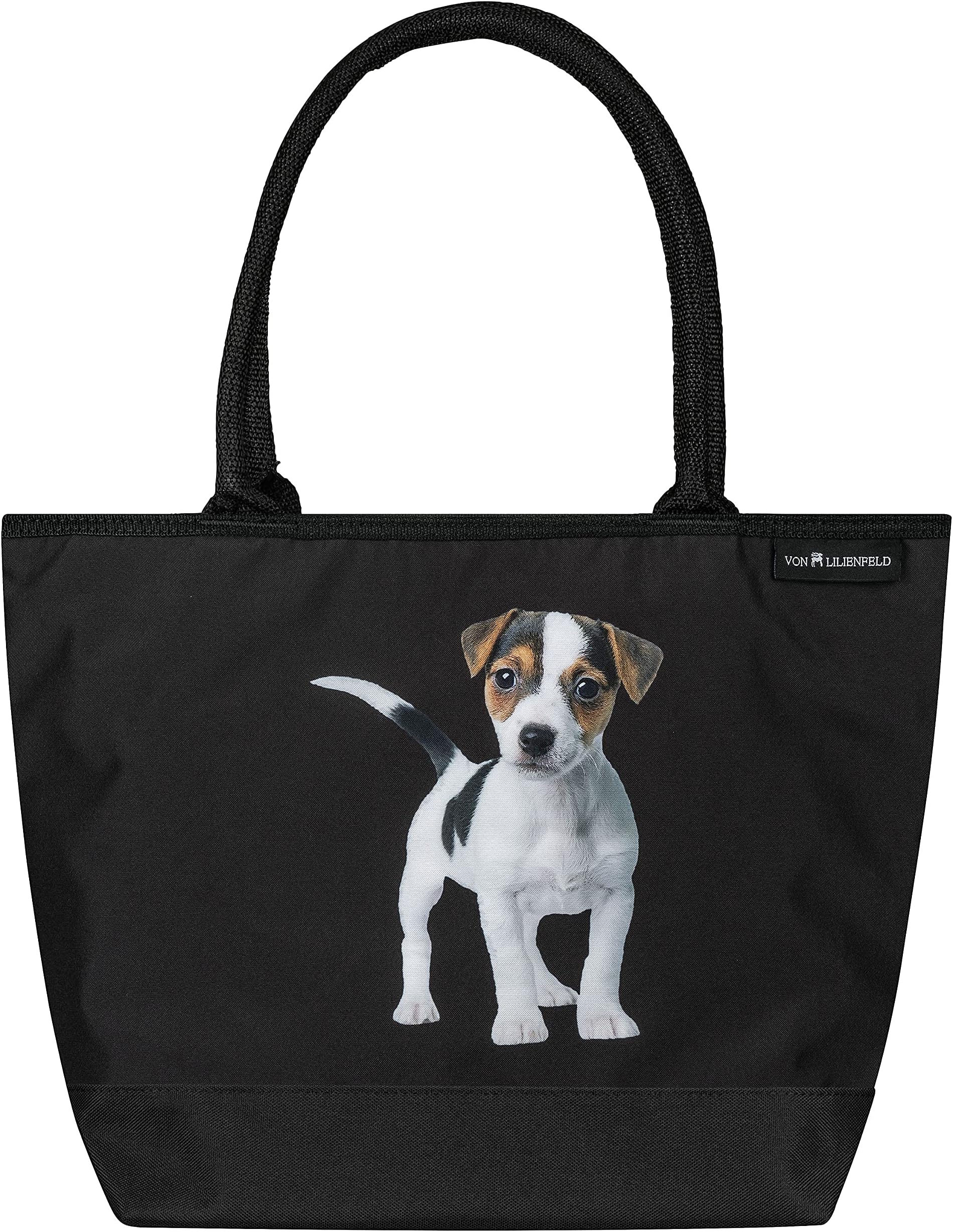 Handbag Dog Jack Russell Design Shopper Dimensions L 42 x H 30 x D 15 cm Beach Bag Handbag Office, multicoloured, Contemporary