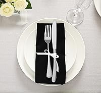 Vista 6 de Utopia Kitchen - Servilletas de tela negras [paquete de 12, 50 x 50 cm], mezcla de algodón absorbente, lavables y reutilizables para cena