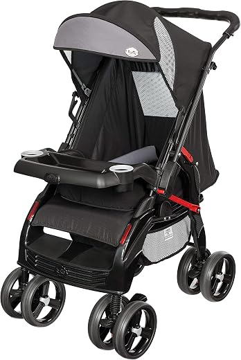 Carrinho de Bebê Upper, Tutti Baby, Preto