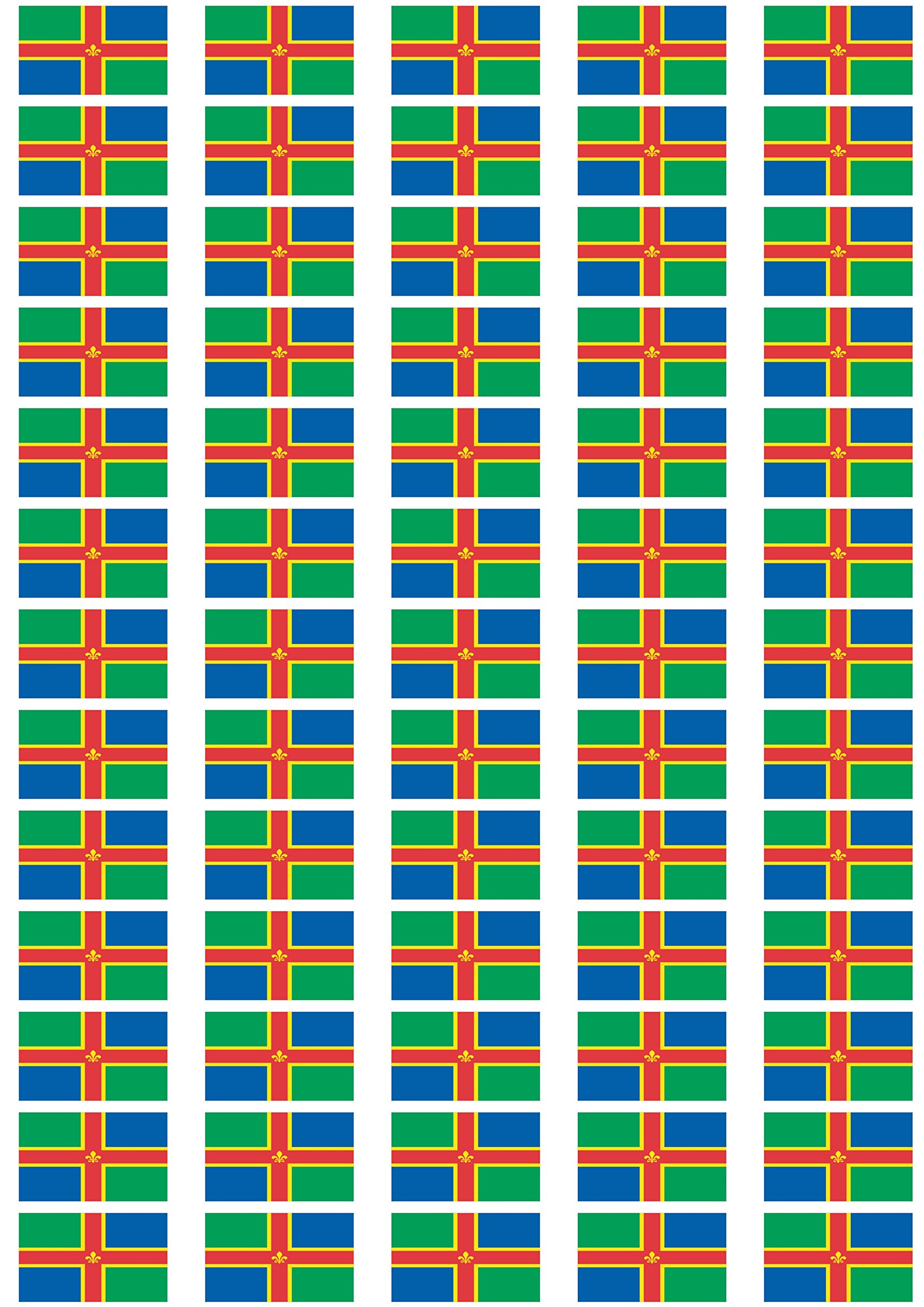 Madaboutflags White Lincolnshire England Flag Self Adhesive Matt Paper Labels/Stickers