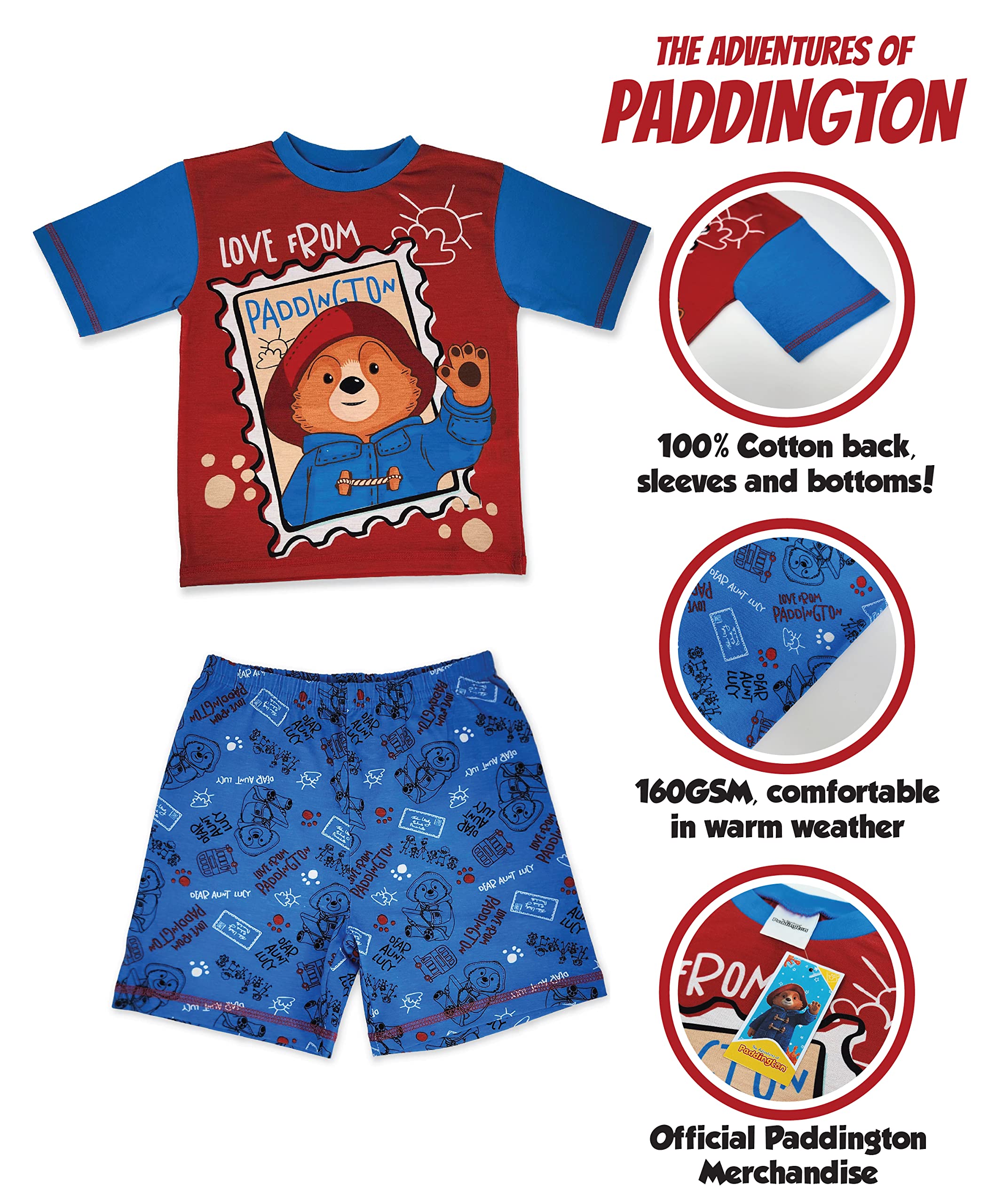 Paddington Bear - Ensemble de Pyjama à Manches Courtes