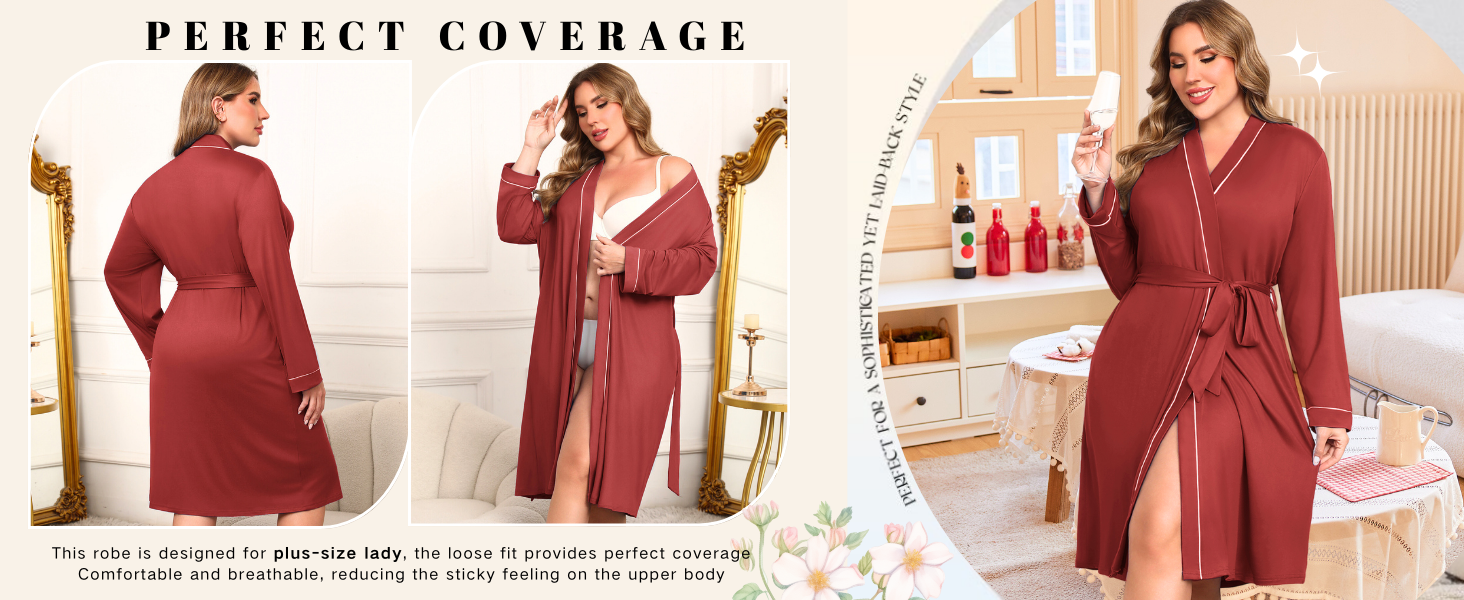 ladies plus size dressing gown Ekouaer Robes for Women Soft Bathrobe V Neck Soft Maternity Robe plus size formal dresses
