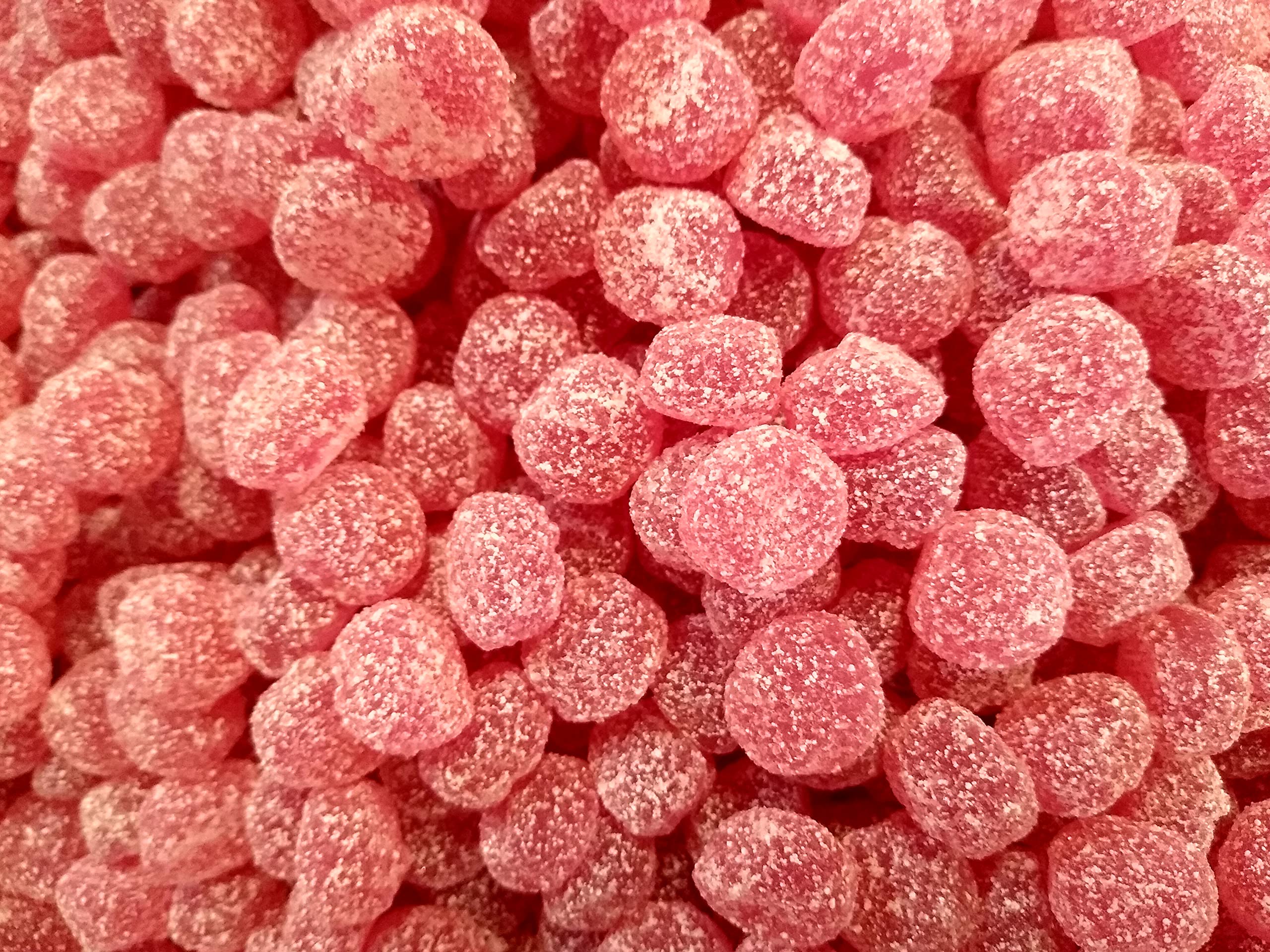Sour Cherry Buttons - 20 oz of Lightly Sugar Sanded Sweet Sour Tangy Fresh Delicious Bulk Candy.