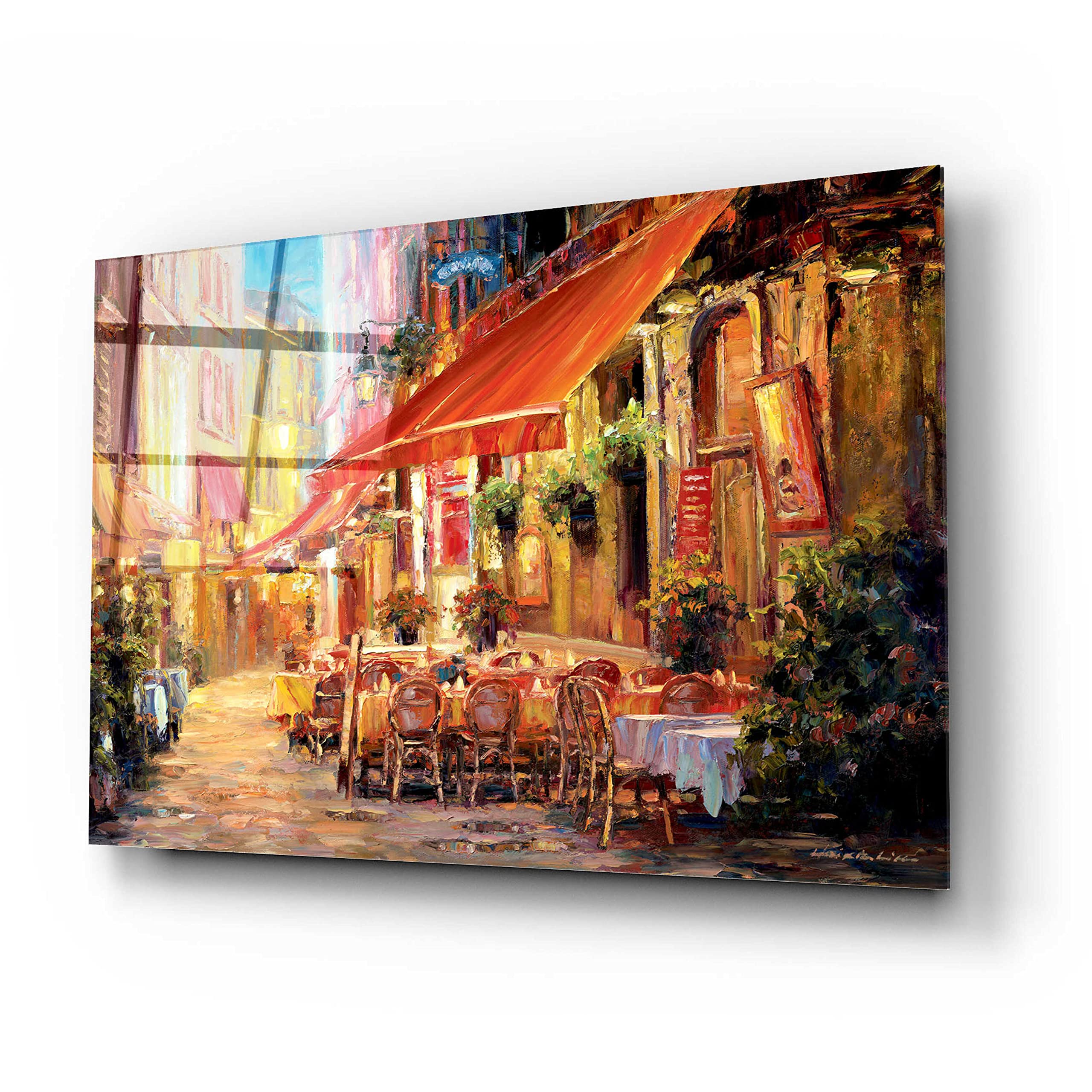Amazon.com: Epic Art 'Café in Light' by Haixia Liu, Acrylic Glass
