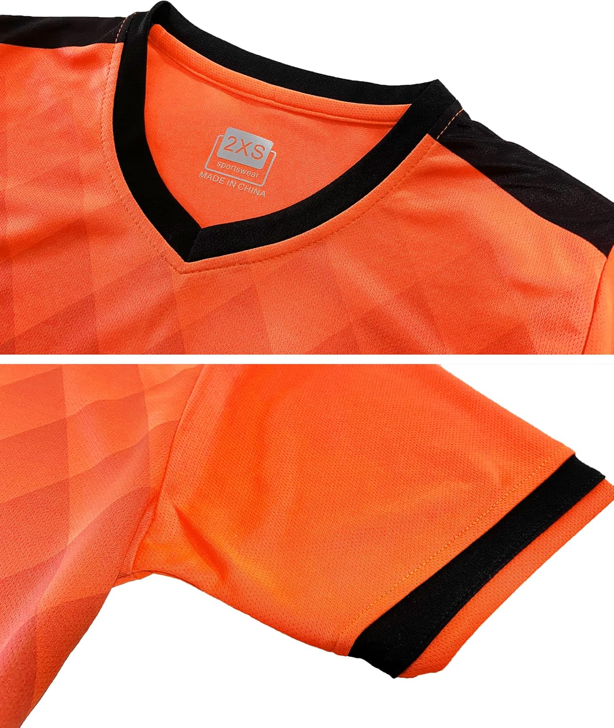 Hiheart Boys Quick Dry Short Sleeve T-Shirt and Mesh Shorts Soccer Set - Image 3