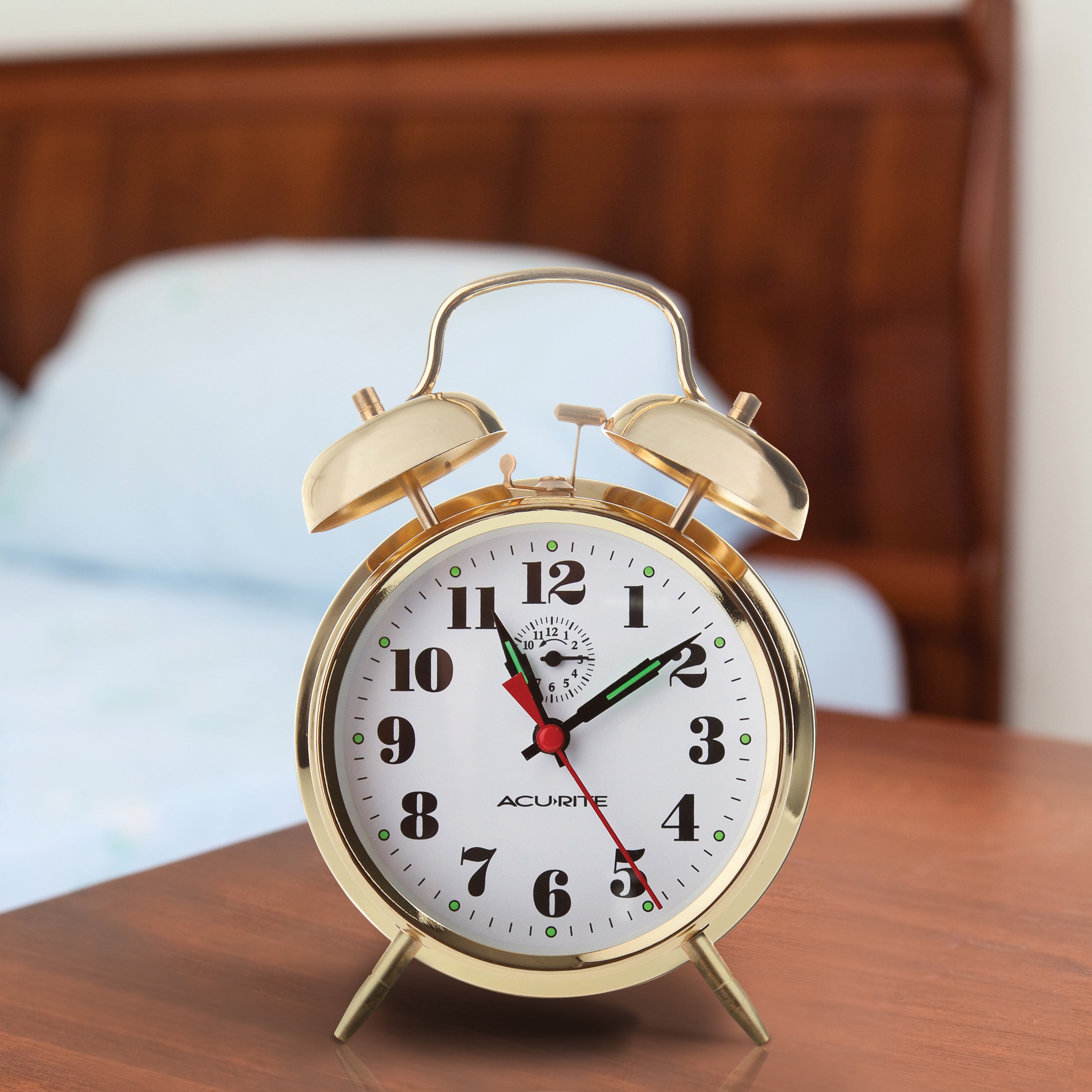 Amazon.com: AcuRite 15605 Vintage Twin Bell Alarm Clock : Home