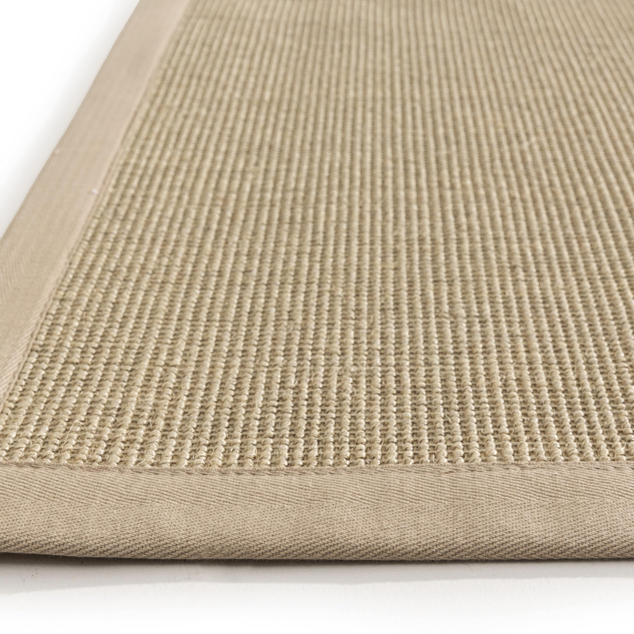 Interiyou Tapis Sisal Siena - 160x230 Crème - sous-Couche antidérapante avec Bordure - Idéal pour Salon, Chambre d'enfant, Salle à Manger, Cuisine, Couloir