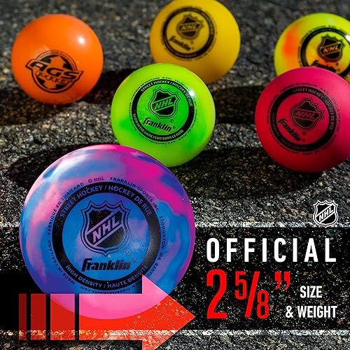 Miniatura 2 de Franklin Sports - Pelota de hockey de calle para uso en exteriores con diseño de la NHL rebote reducido